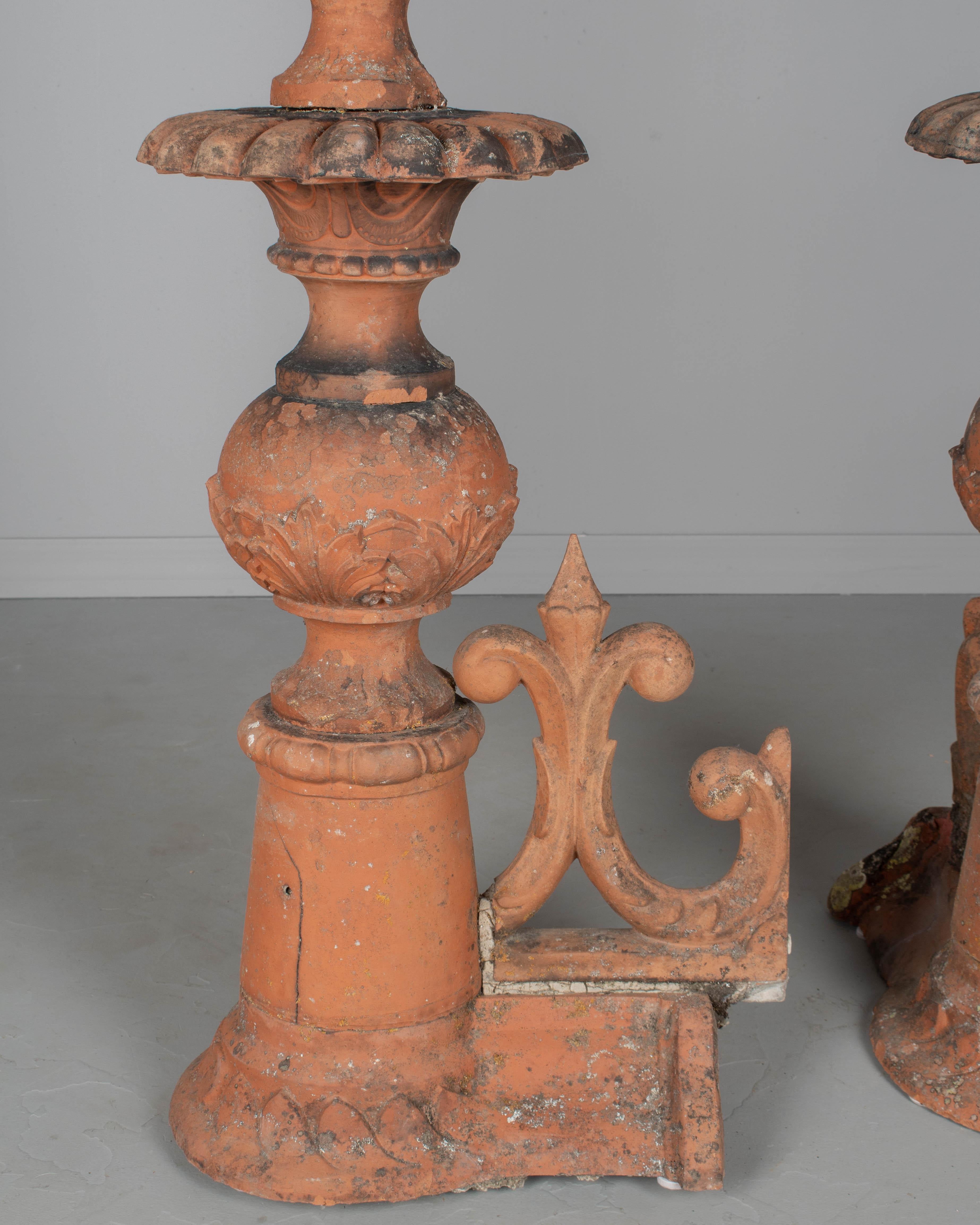 19th Century French Terra Cotta Roof Finials or Garden Ornaments For Sale 2