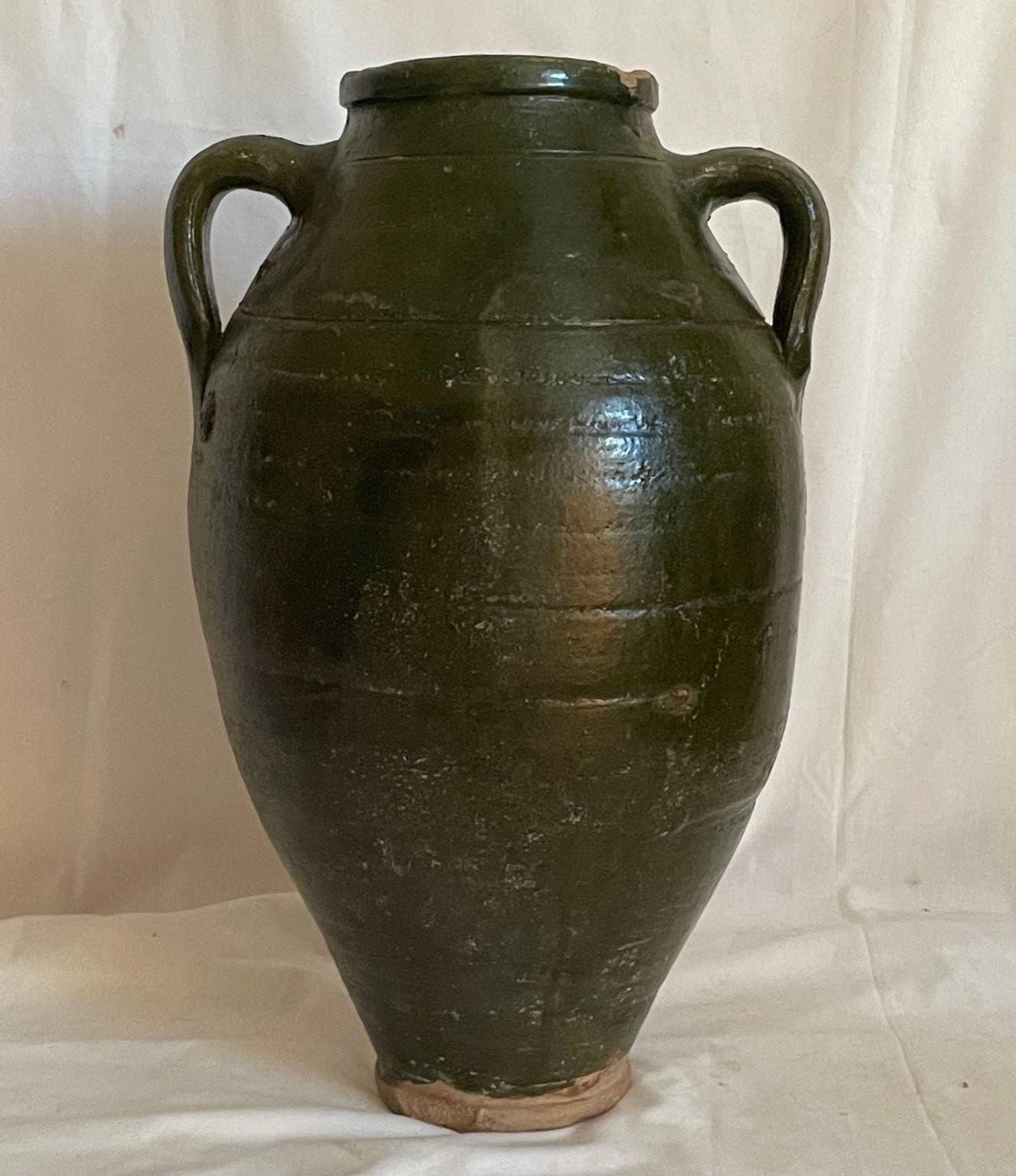 19th Century French Terracotta Amphora Olive Jar 3