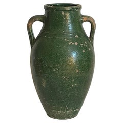 Tarro de aceitunas en ánfora de terracota francesa del siglo XIX