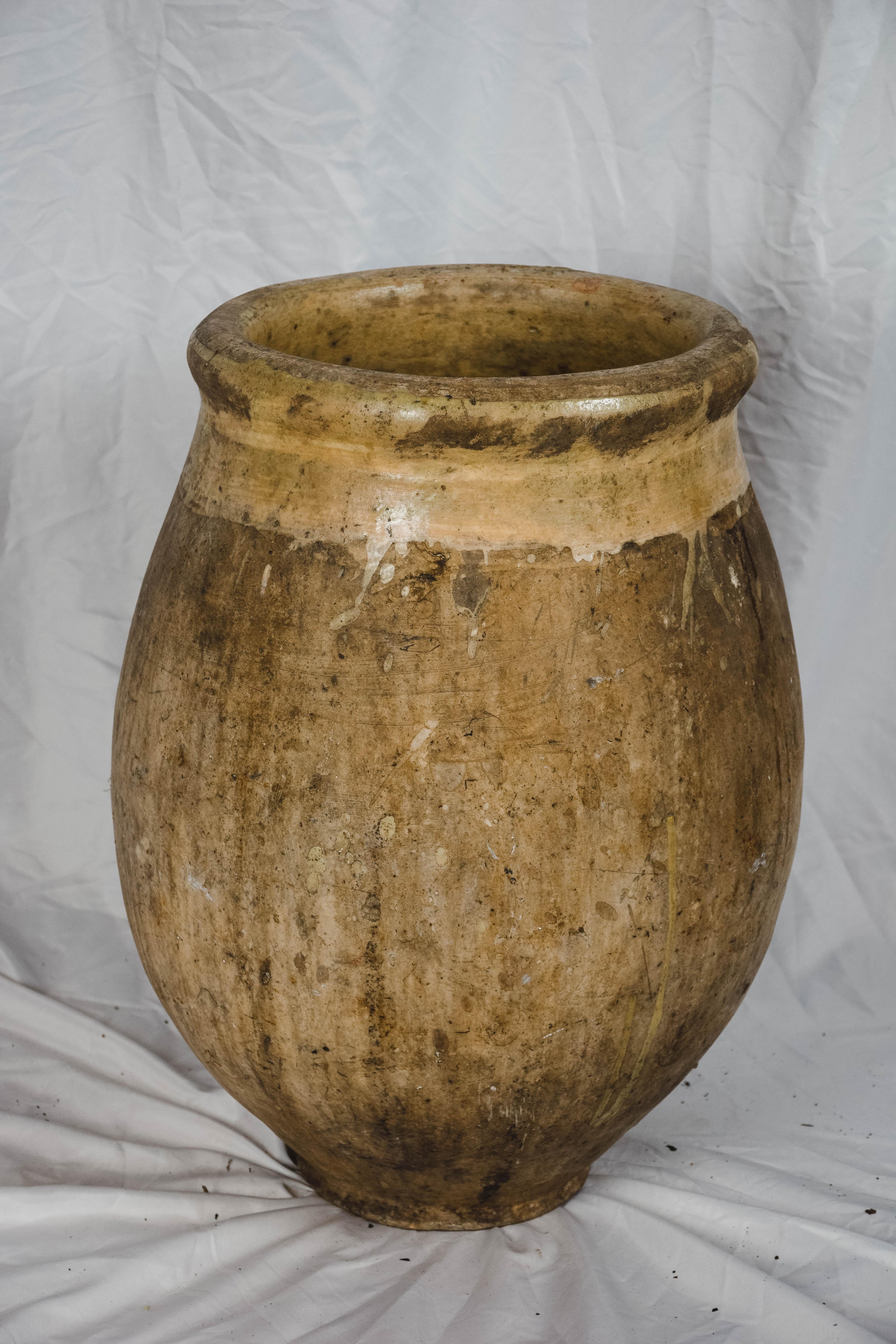 Glazed 19th Century French Terracotta Biot Jar