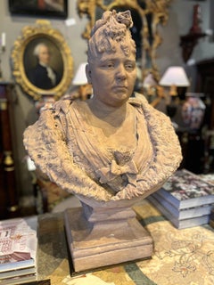 19th Century French Terracotta Bust of a Lady