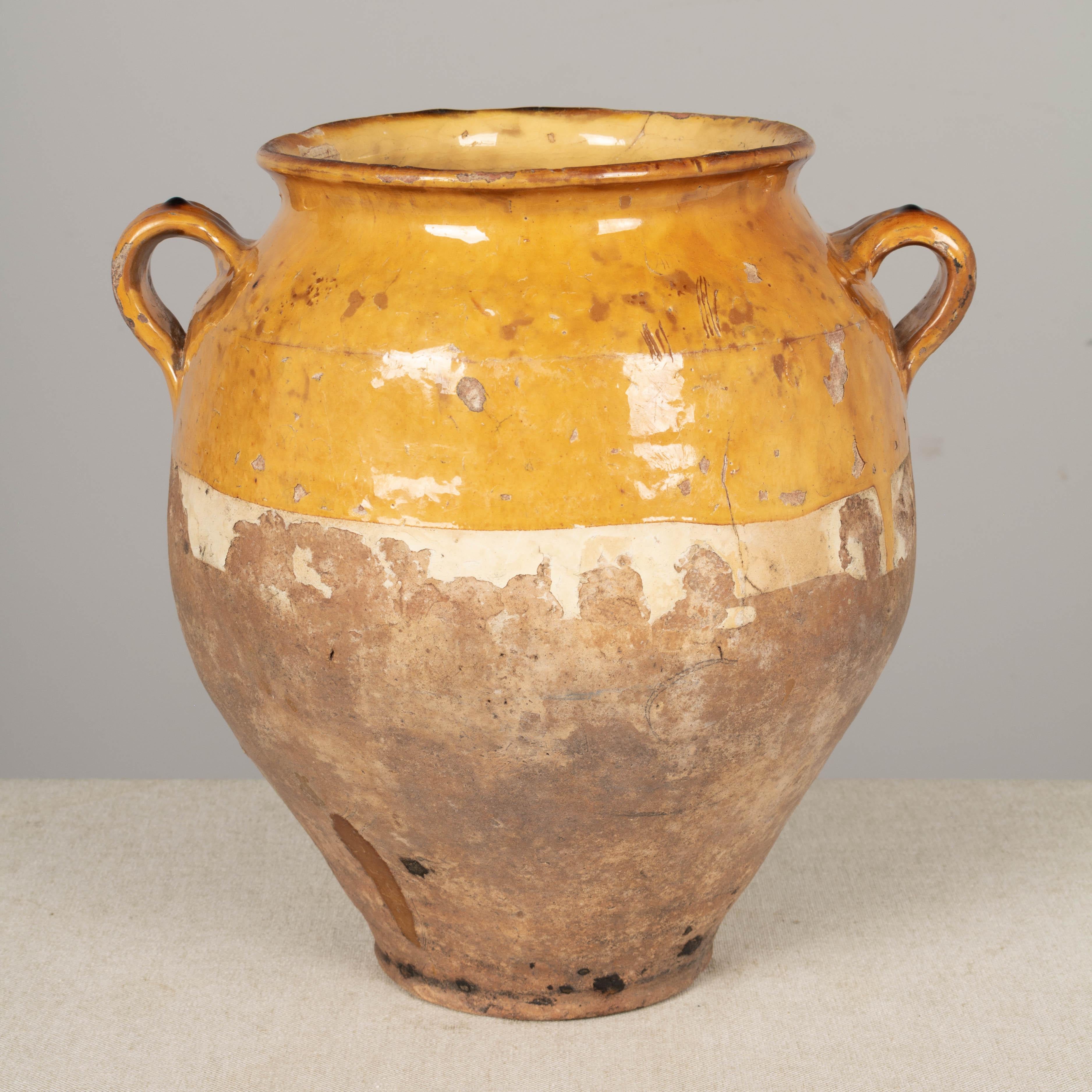 French Provincial 19th Century French Terracotta Confit Pot