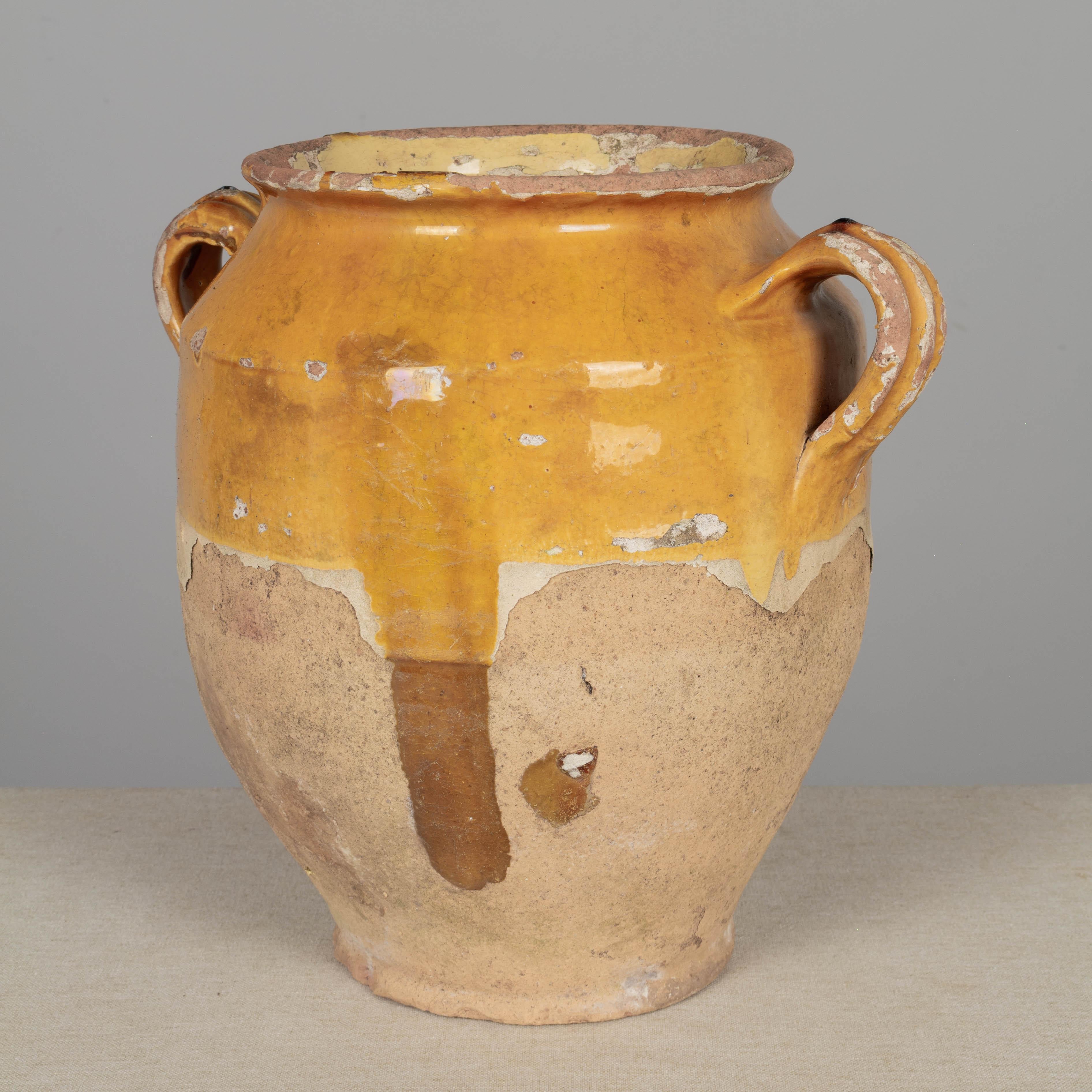 French Provincial 19th Century French Terracotta Confit Pot For Sale