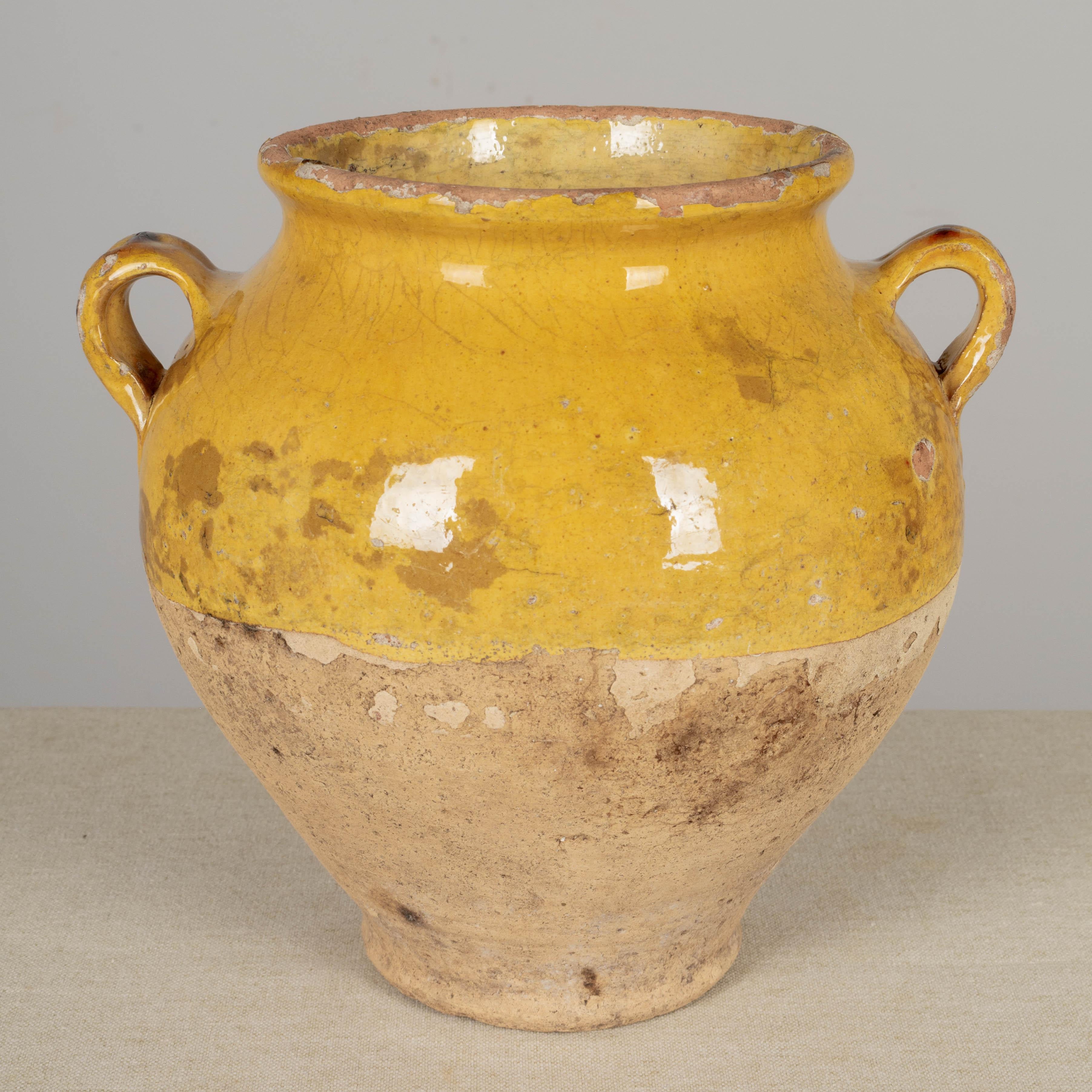 Glazed 19th Century French Terracotta Confit Pot