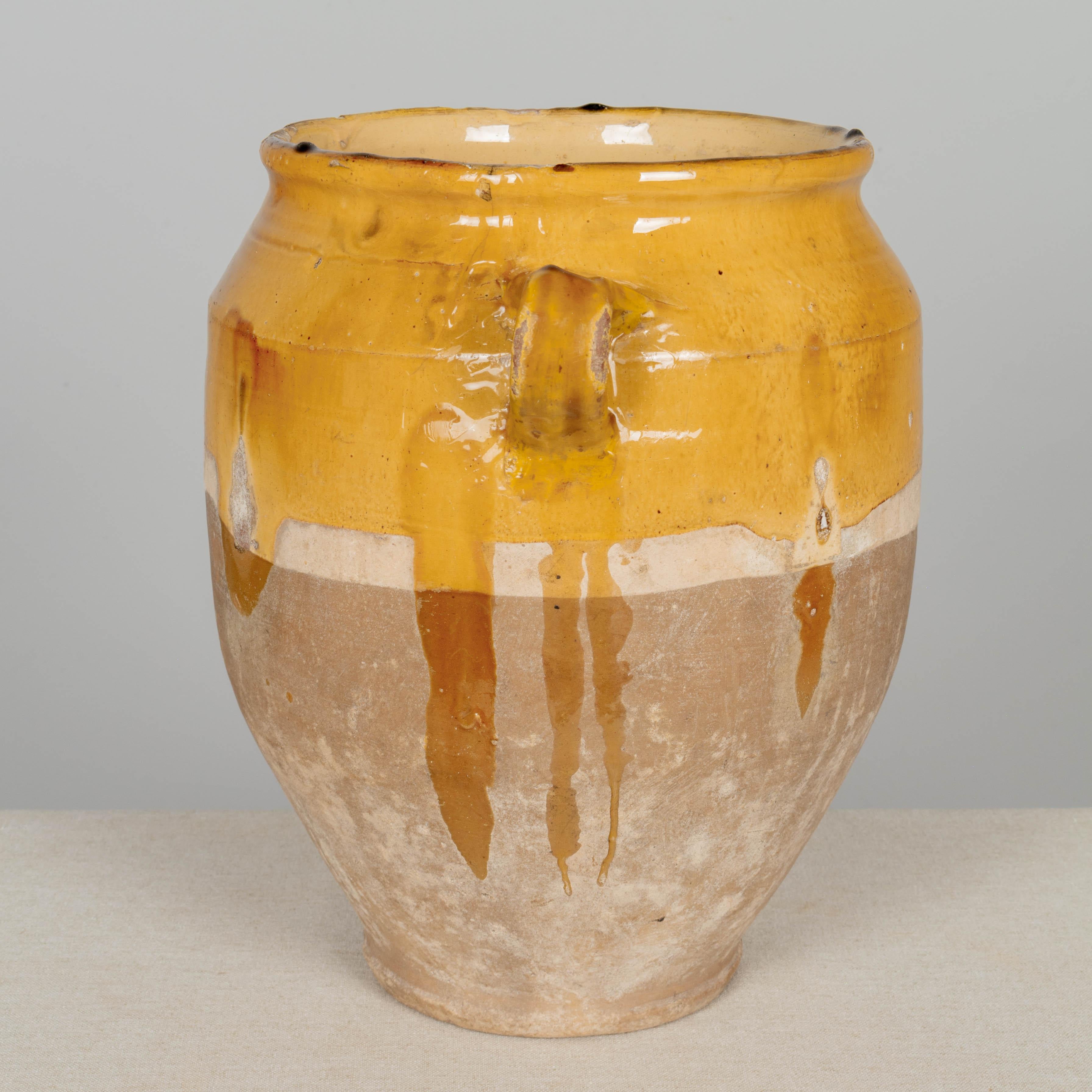 Unglazed 19th Century French Terracotta Confit Pot For Sale
