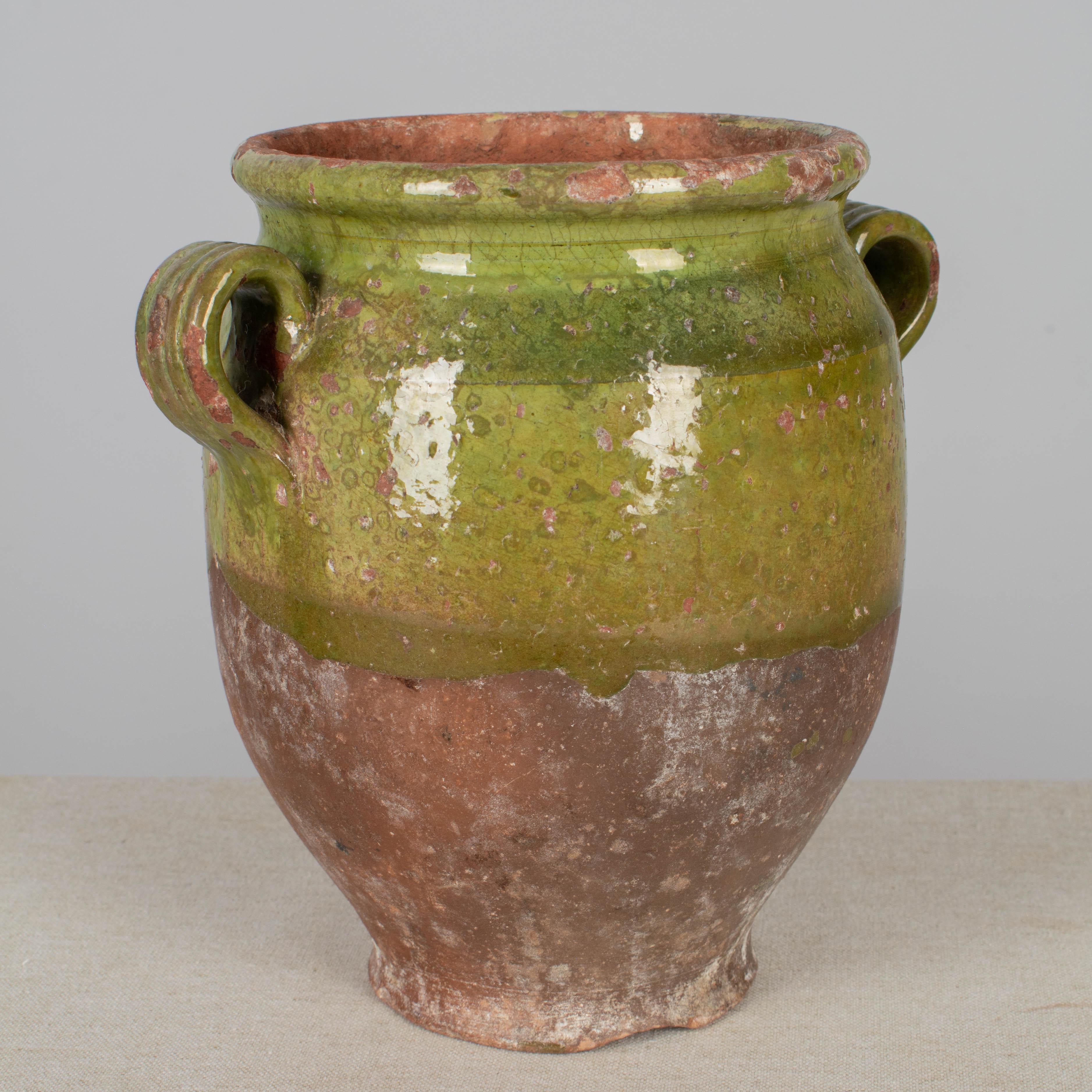 19th Century French Terracotta Confit Pot In Good Condition For Sale In Winter Park, FL