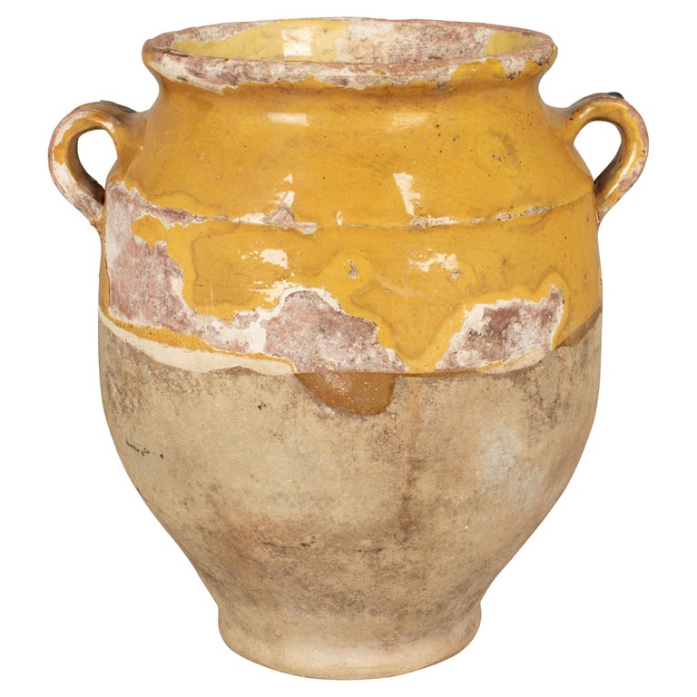 19th Century French Terracotta Confit Pot For Sale