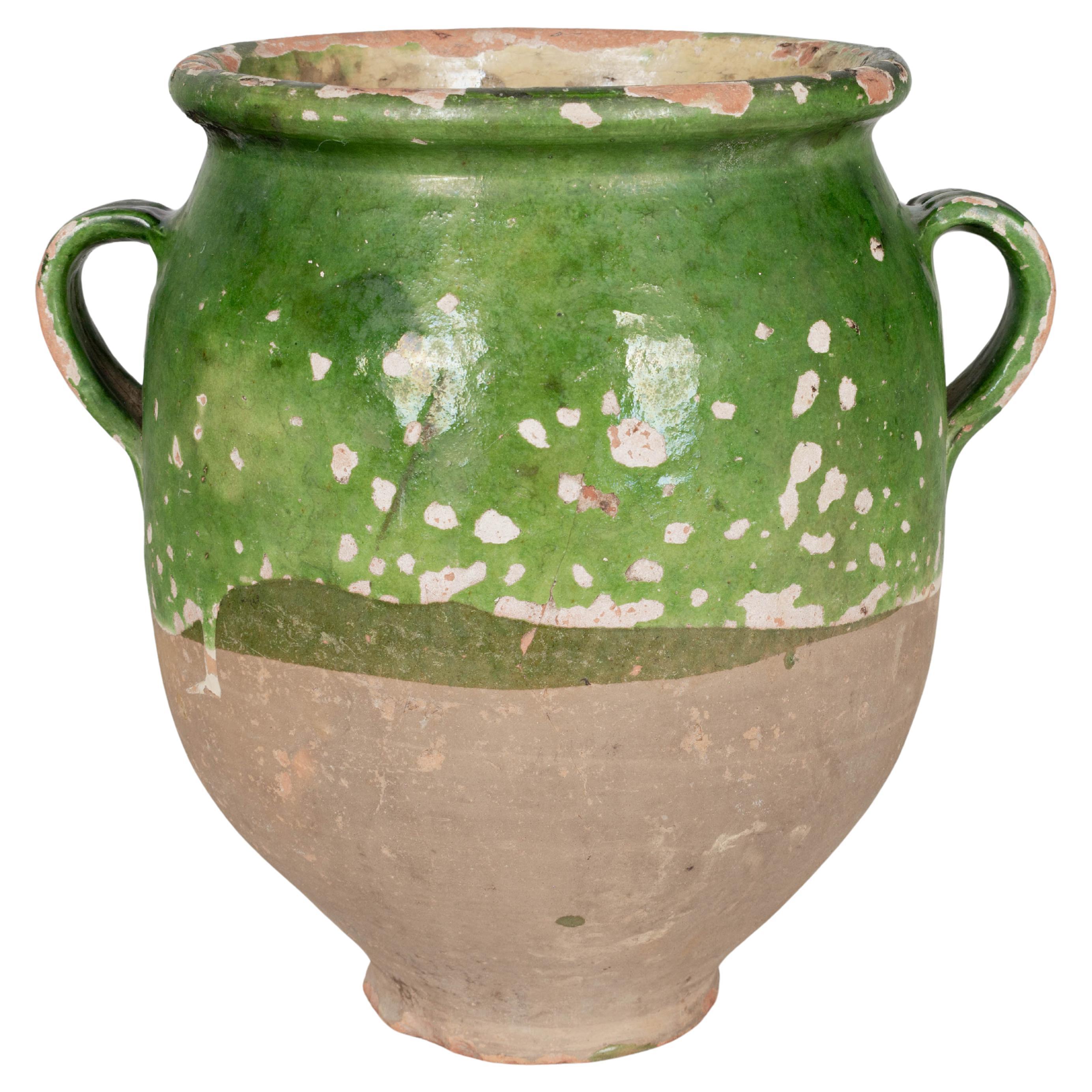 19th Century French Terracotta Confit Pot For Sale