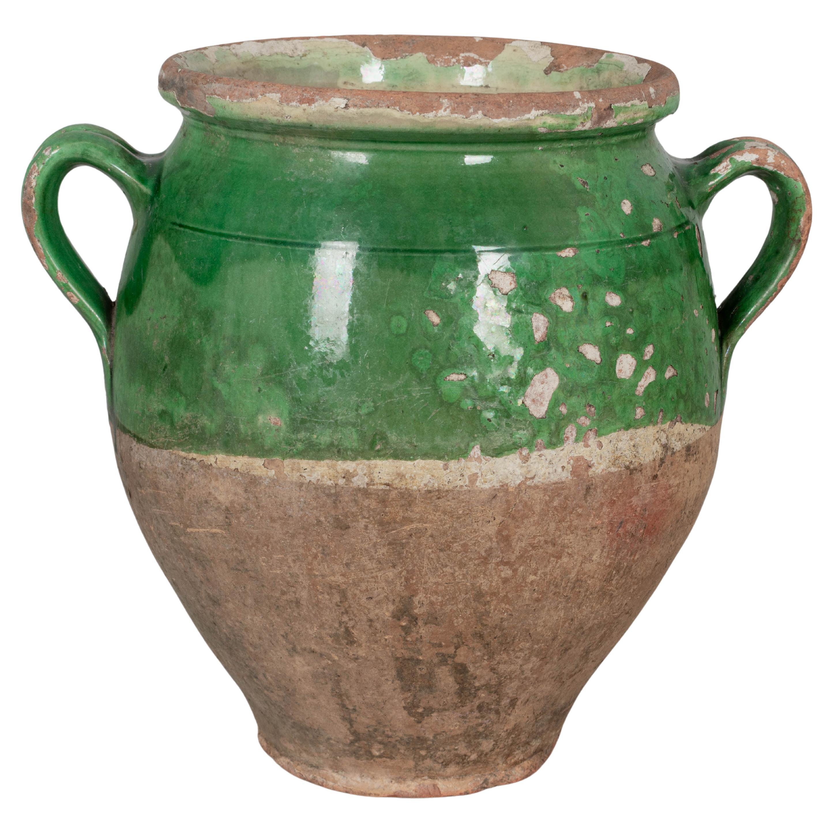 19th Century French Terracotta Confit Pot For Sale