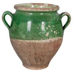 Used 19th Century French Terracotta Confit Pot