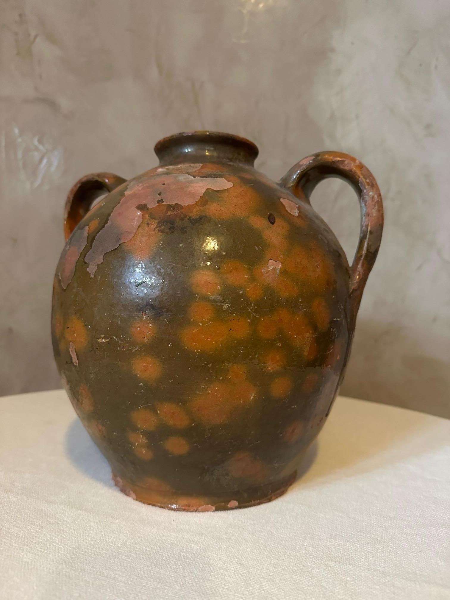 Late 19th Century 19th century French Terracotta Oil Jar For Sale
