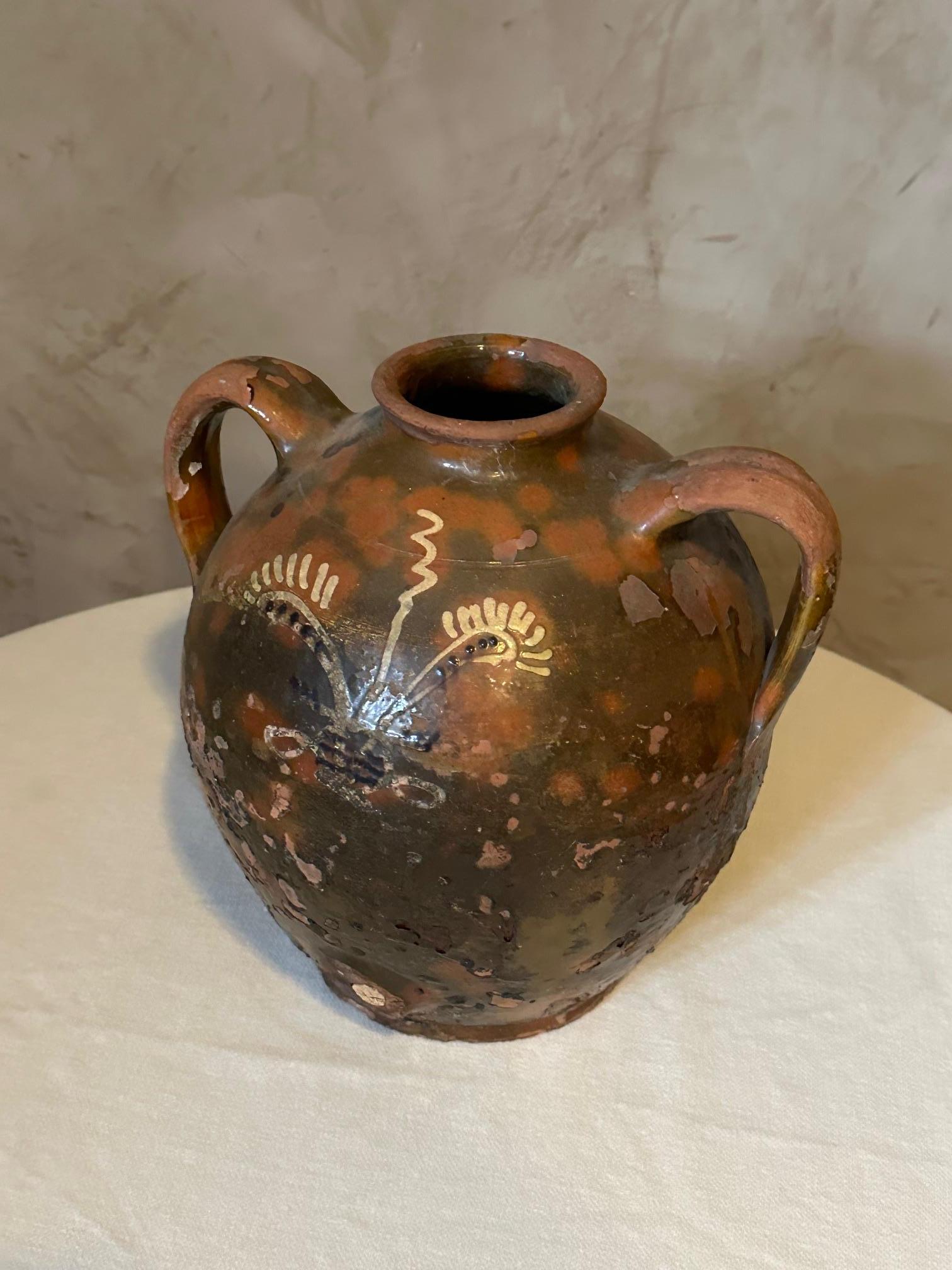19th century French Terracotta Oil Jar For Sale 2