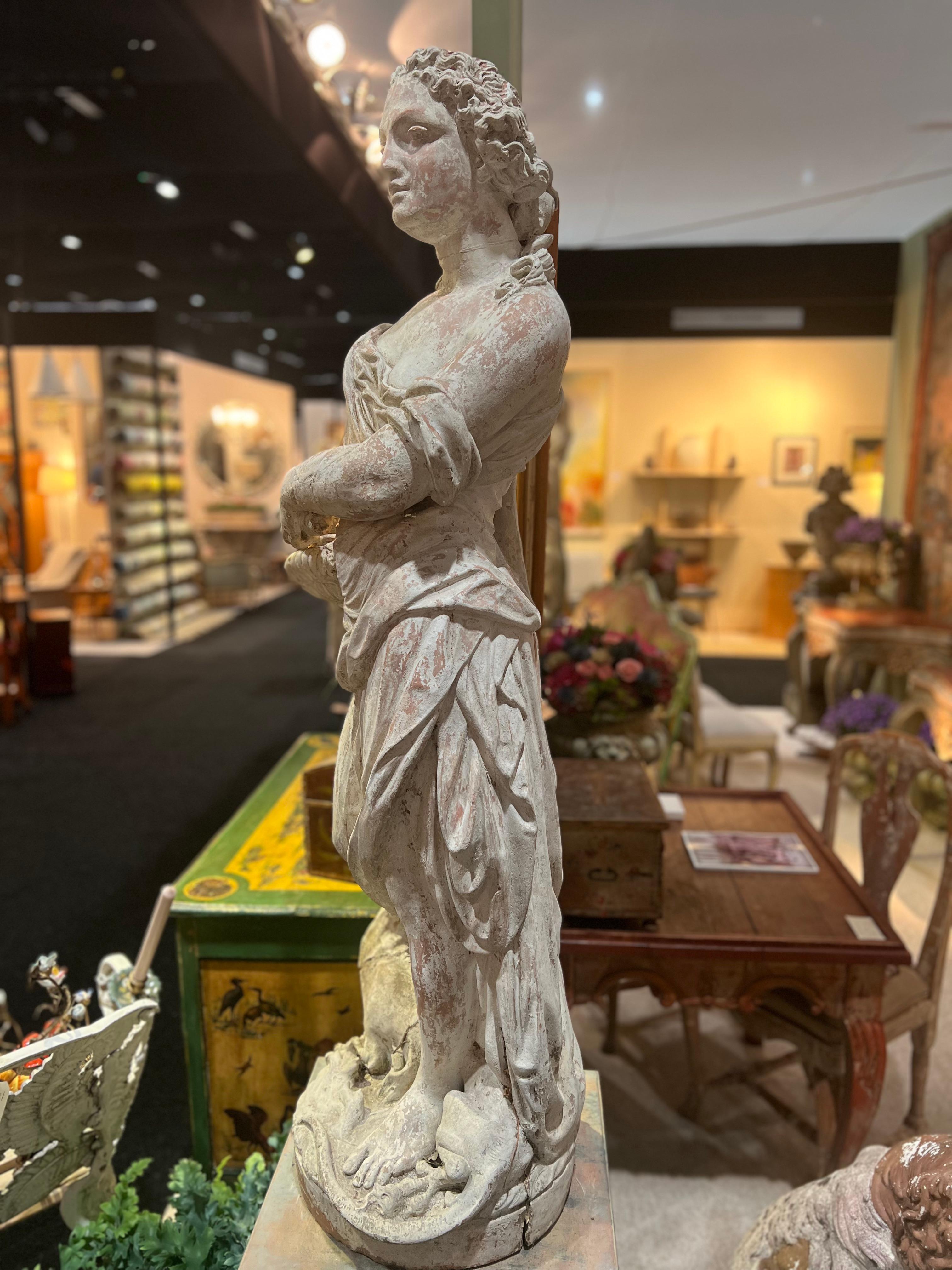 Französische Terrakotta-Gartenstatuen des 19. Jahrhunderts von Gossin Frères (Ende des 20. Jahrhunderts) im Angebot