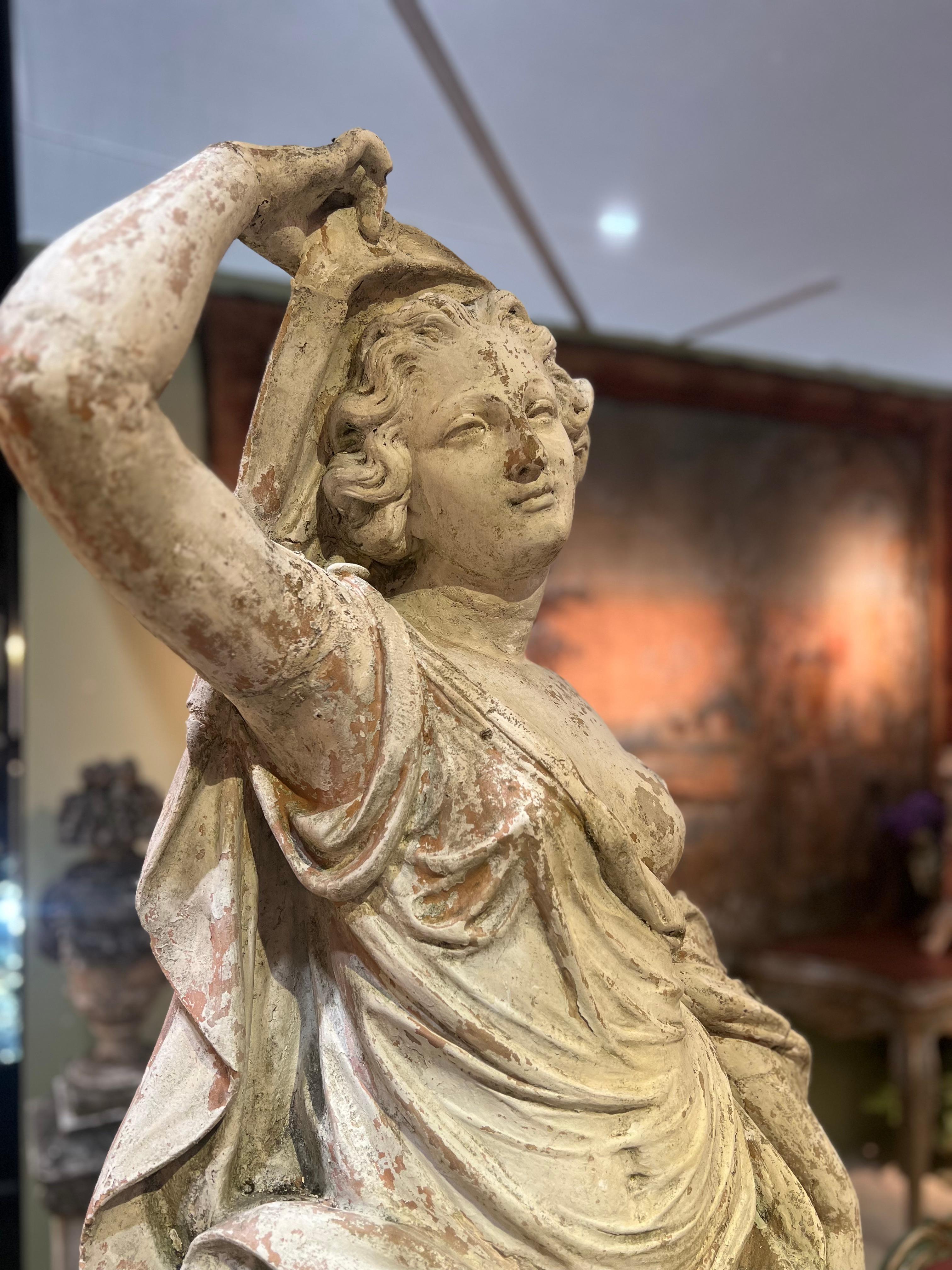 Französische Terrakotta-Gartenstatuen des 19. Jahrhunderts von Gossin Frères im Angebot 4