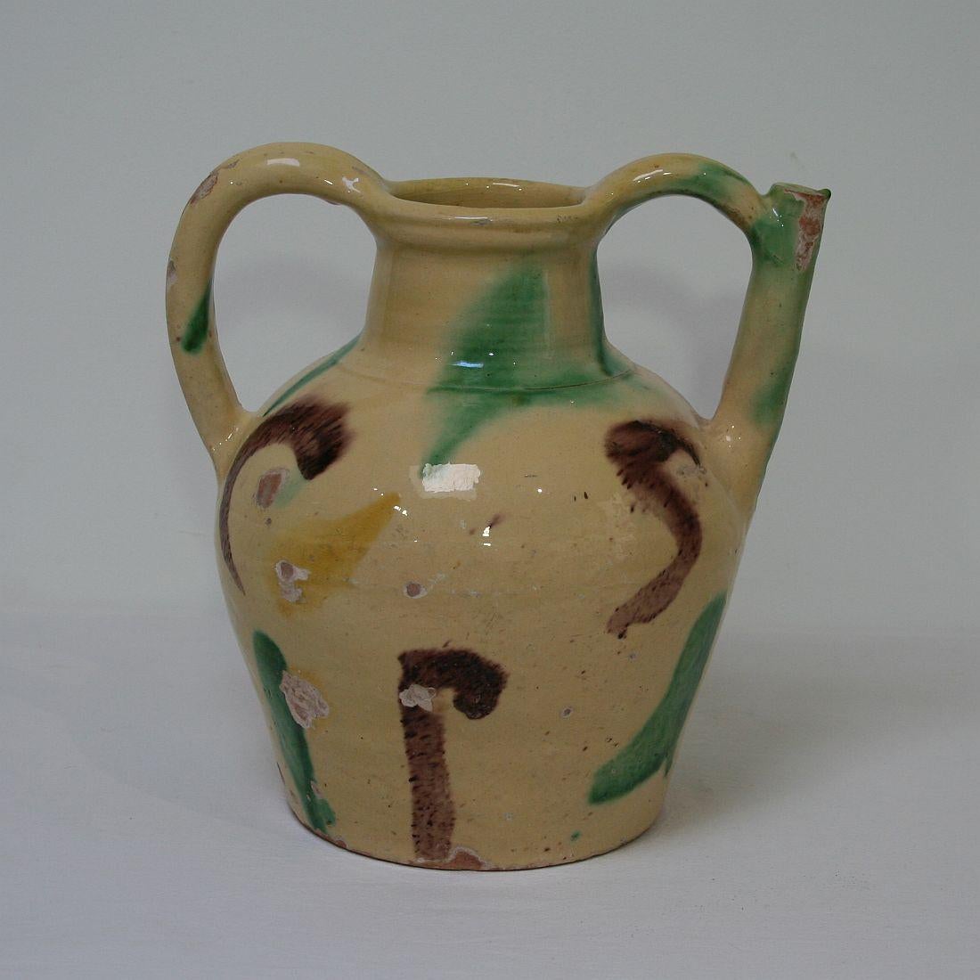 Hand-Crafted 19th Century French Terracotta Jug or Water Cruche