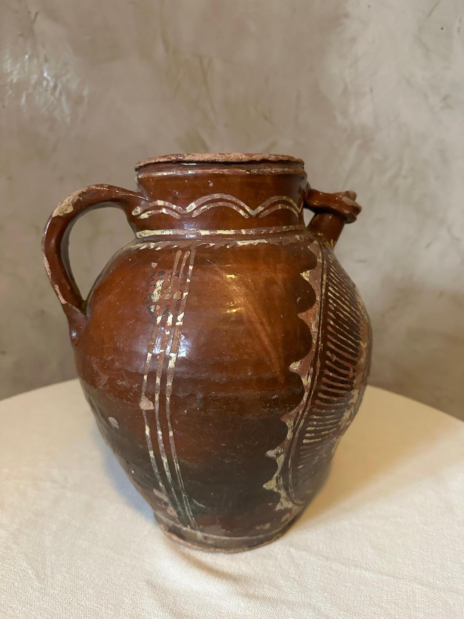 19th century French Terracotta Oil Jar For Sale 2