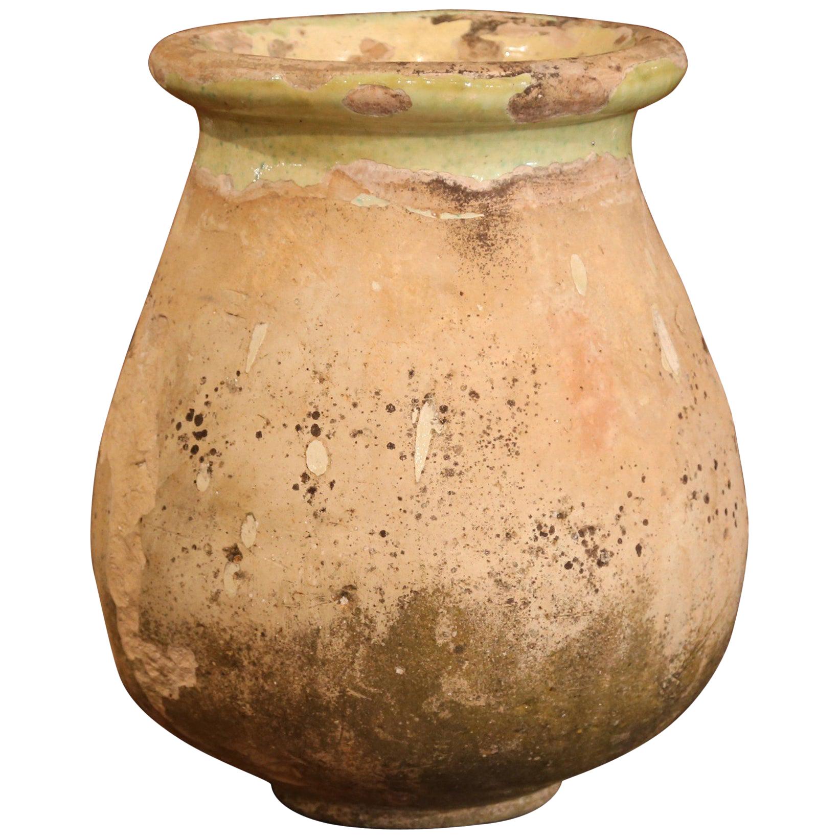 19th Century French Terracotta Olive Jar from Provence