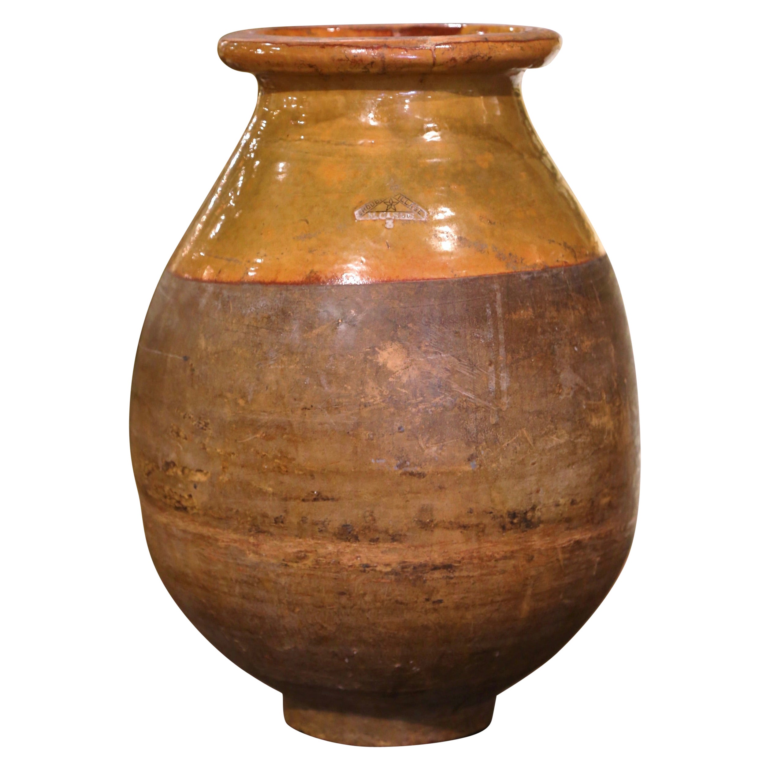 19th Century French Terracotta Olive Jar from Provence