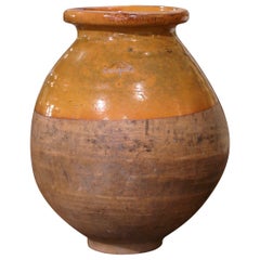19th Century French Terracotta Olive Jar from Provence