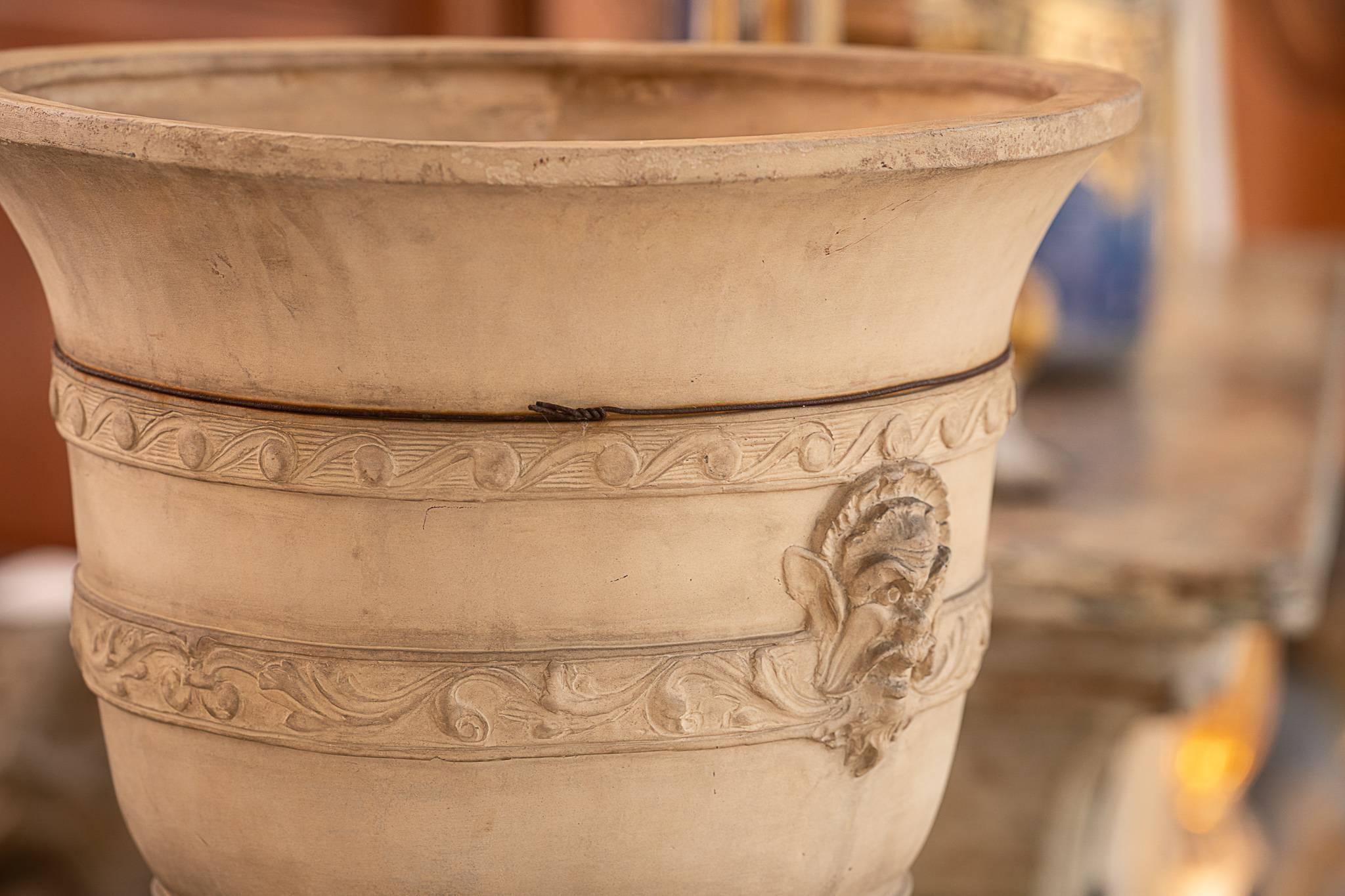 19th Century French Terracotta Planter In Good Condition In New Orleans, LA