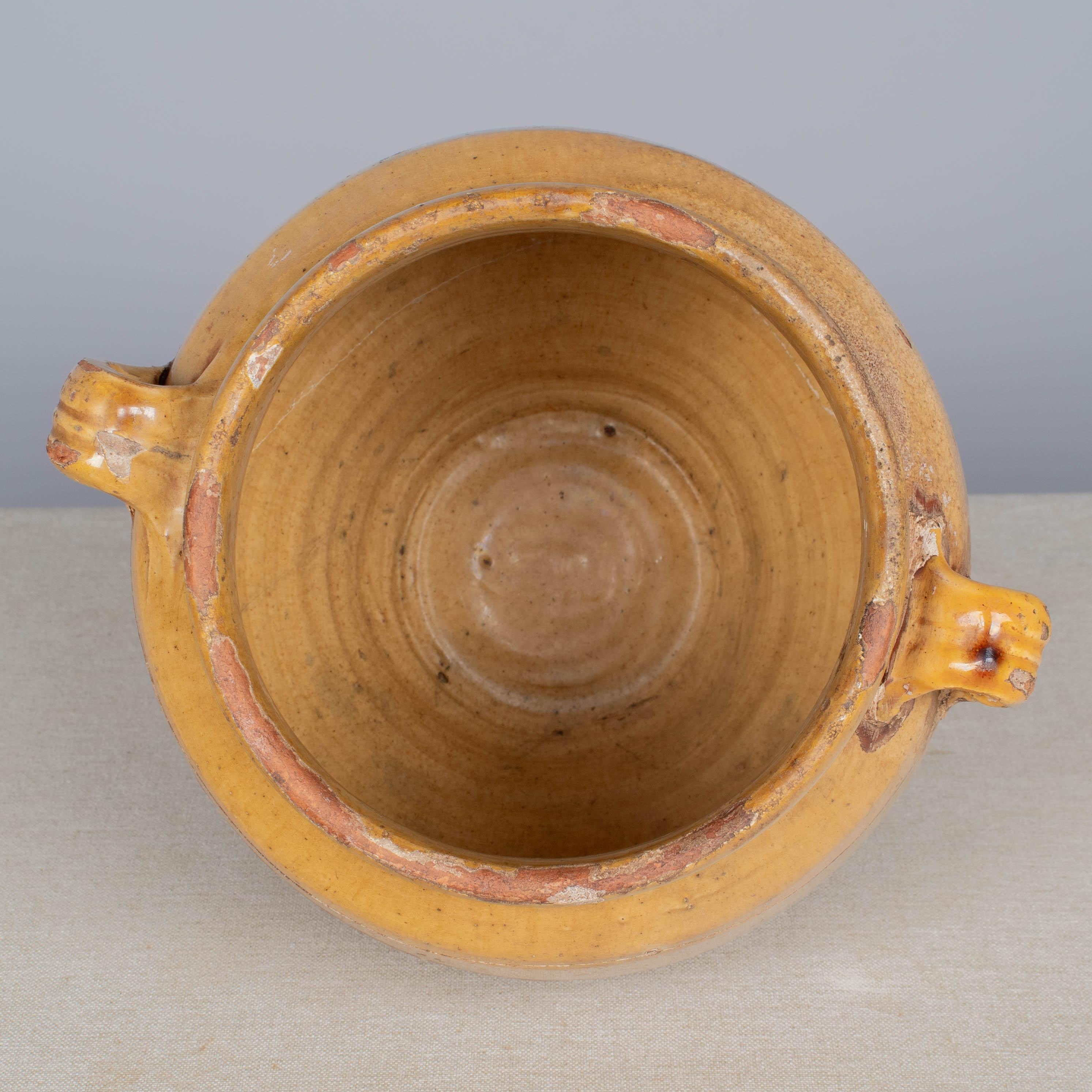 Olla francesa de terracota confitada del siglo XIX  10,25