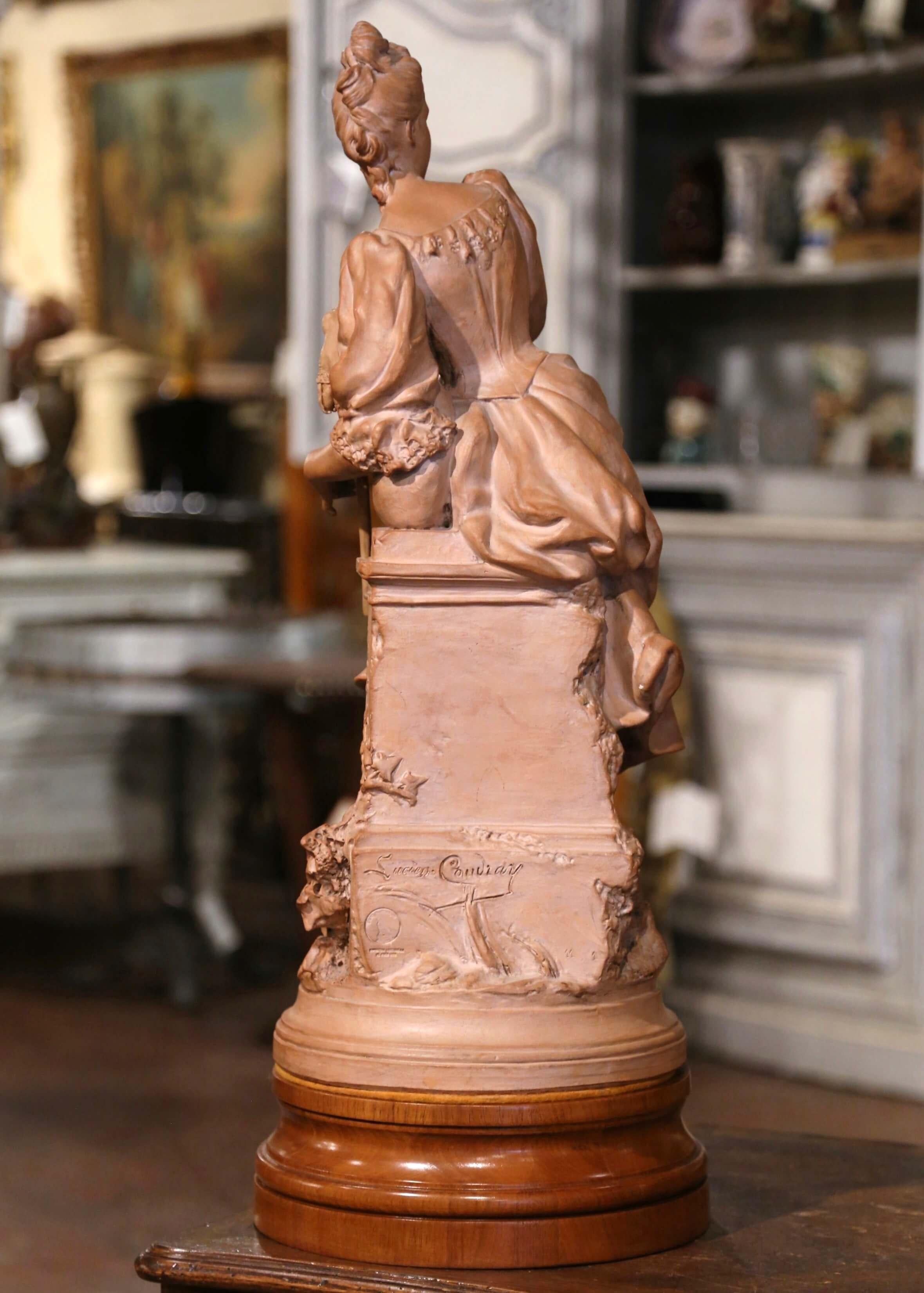 Composition de sculptures françaises en terre cuite du 19ème siècle signée G. Coudray en vente 4