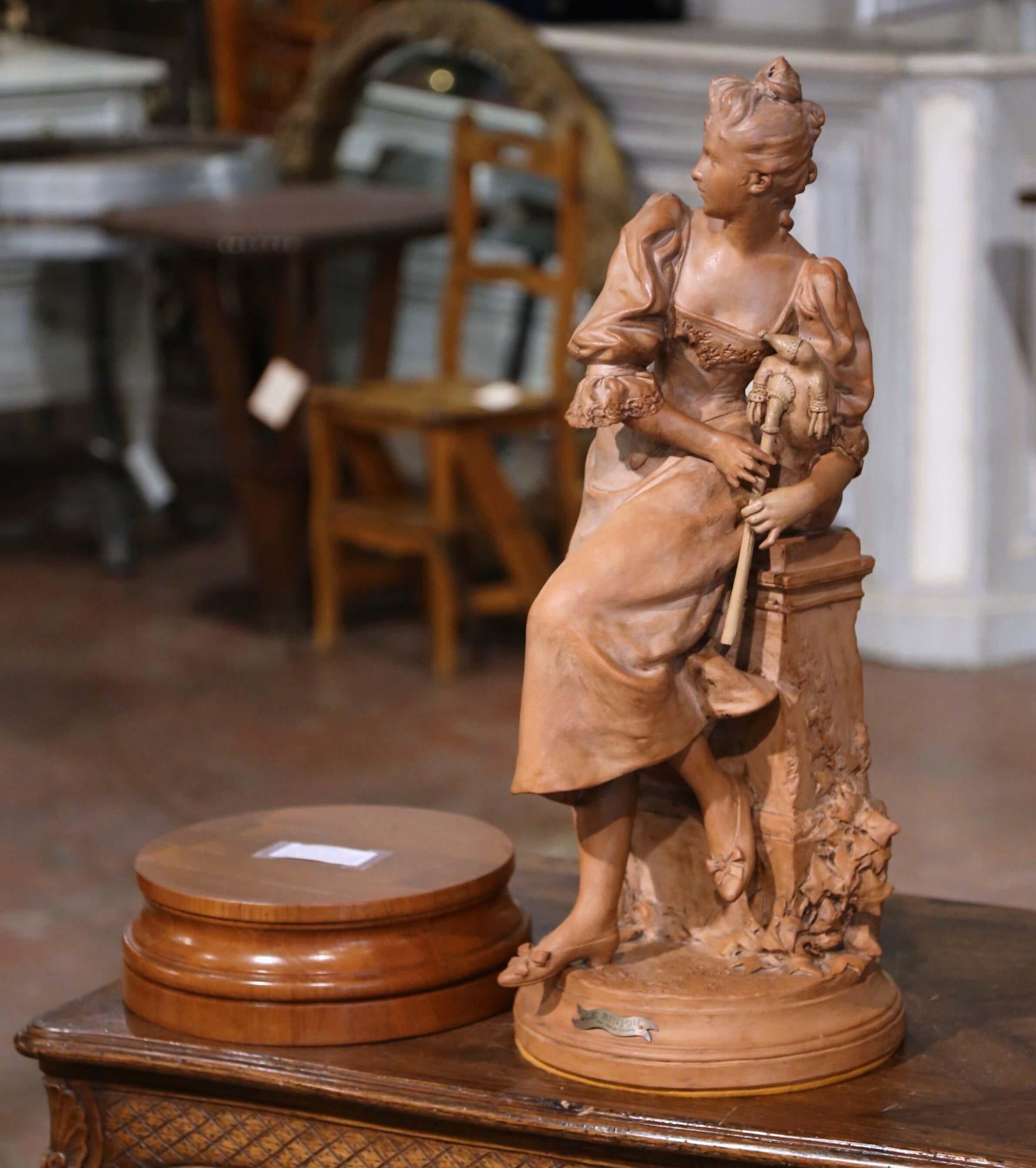 Composizione scultorea in terracotta francese del XIX secolo firmata G. Coudray in vendita 7