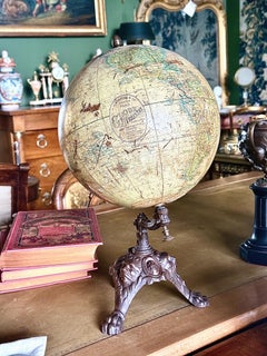19th Century French Terrestrial Globe by J. Lebègue & Cie, Paris