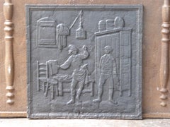 19th Century French 'The Cobbler and the Financier' Fireback