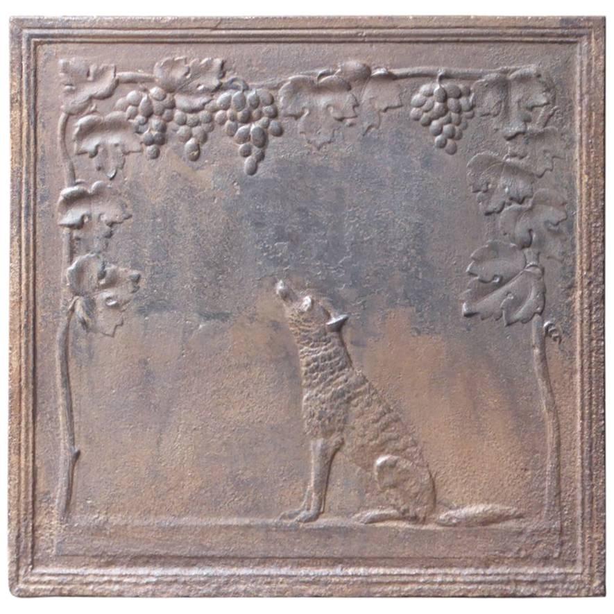 19th Century French 'The Fox and the Grape' Fireback