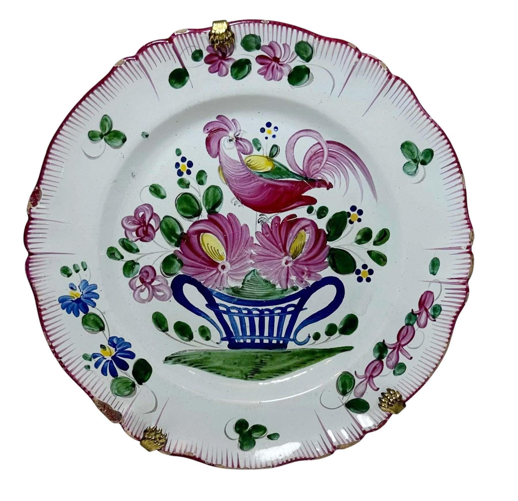 Assiettes Theos françaises du 19e siècle Bon état - En vente à Tampa, FL