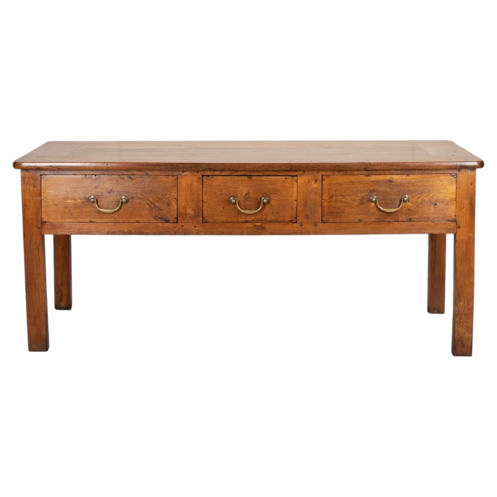 19th Century French Three Drawer Dresser Base