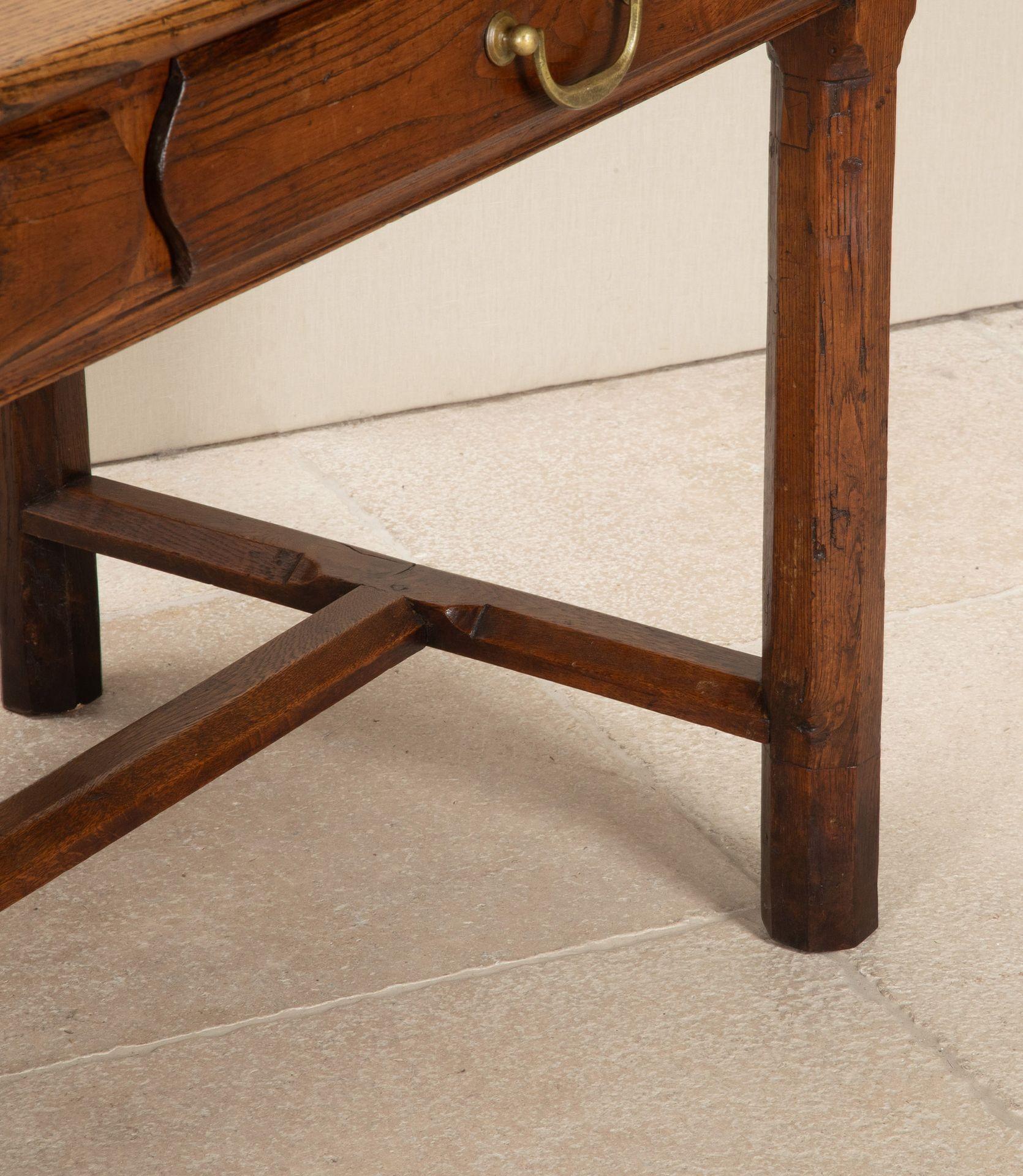 19th Century French Three Drawer Oak Serving Table For Sale 6