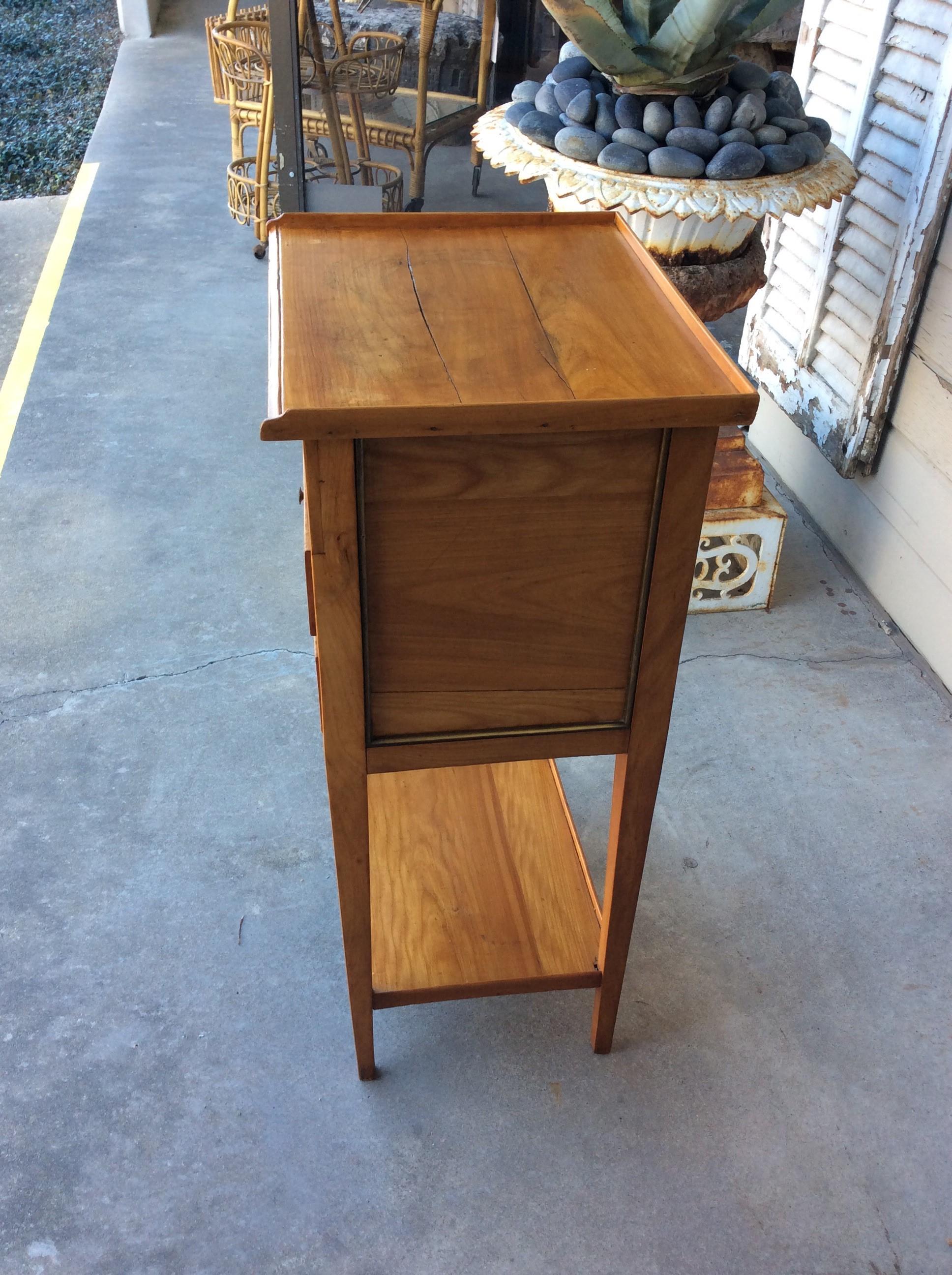 19th Century French Three Drawer Table with Brass Inlay In Good Condition For Sale In Burton, TX