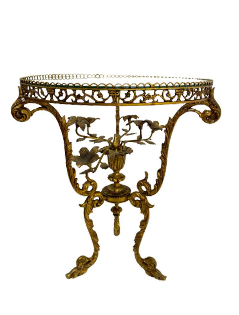 19th Century French Three Legged Bronze Side Table In Good Condition For Sale In Delft, NL