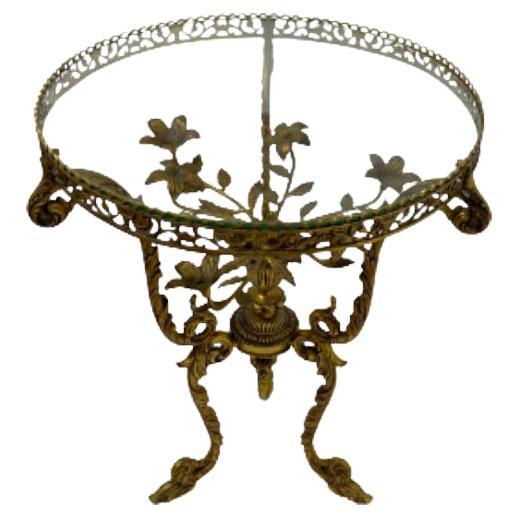 19th Century French Three Legged Bronze Side Table