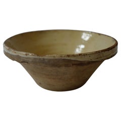 Used 19th Century French Tian Bowl with a Yellow Glaze