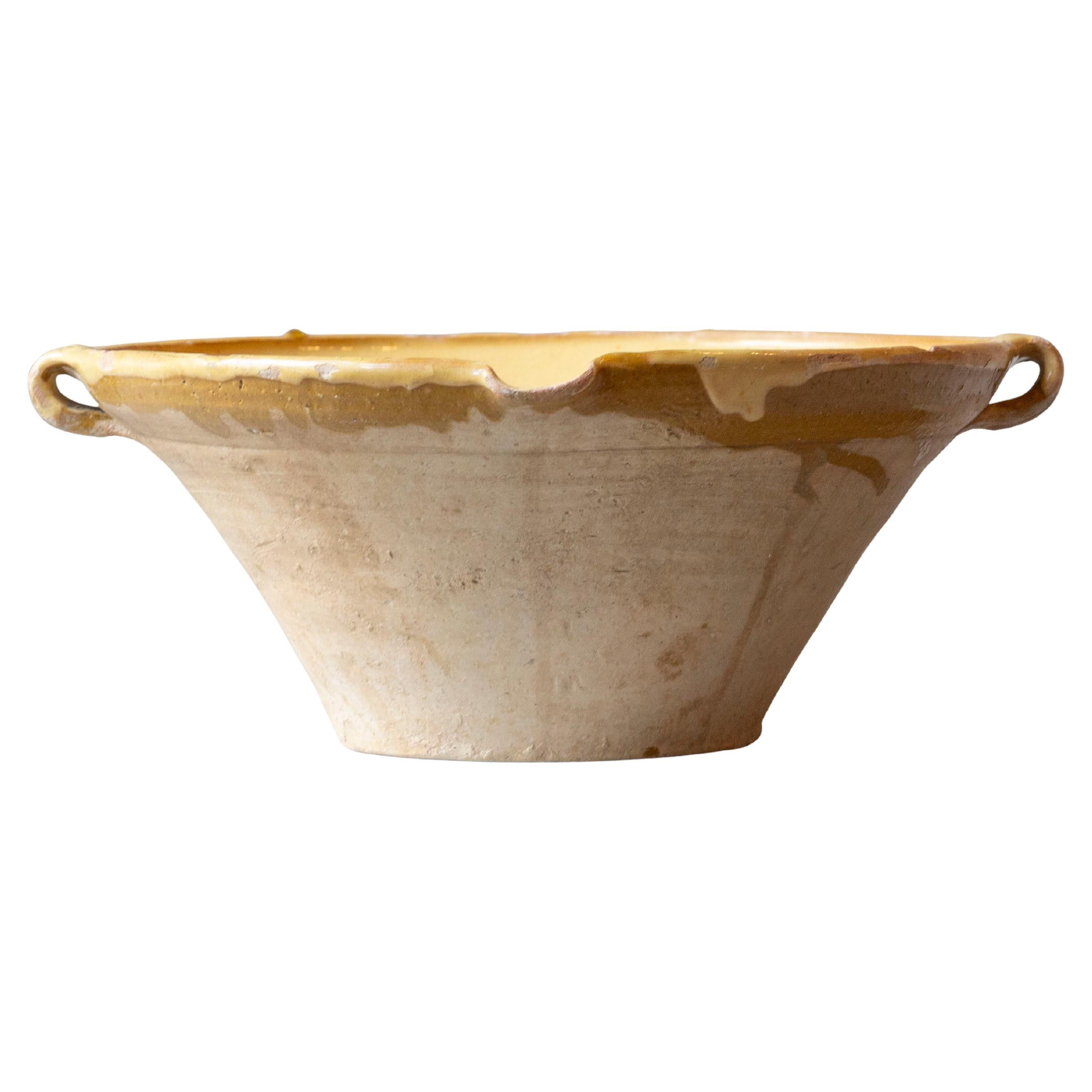 19th Century French Tian Bowl with Yellow Glaze For Sale