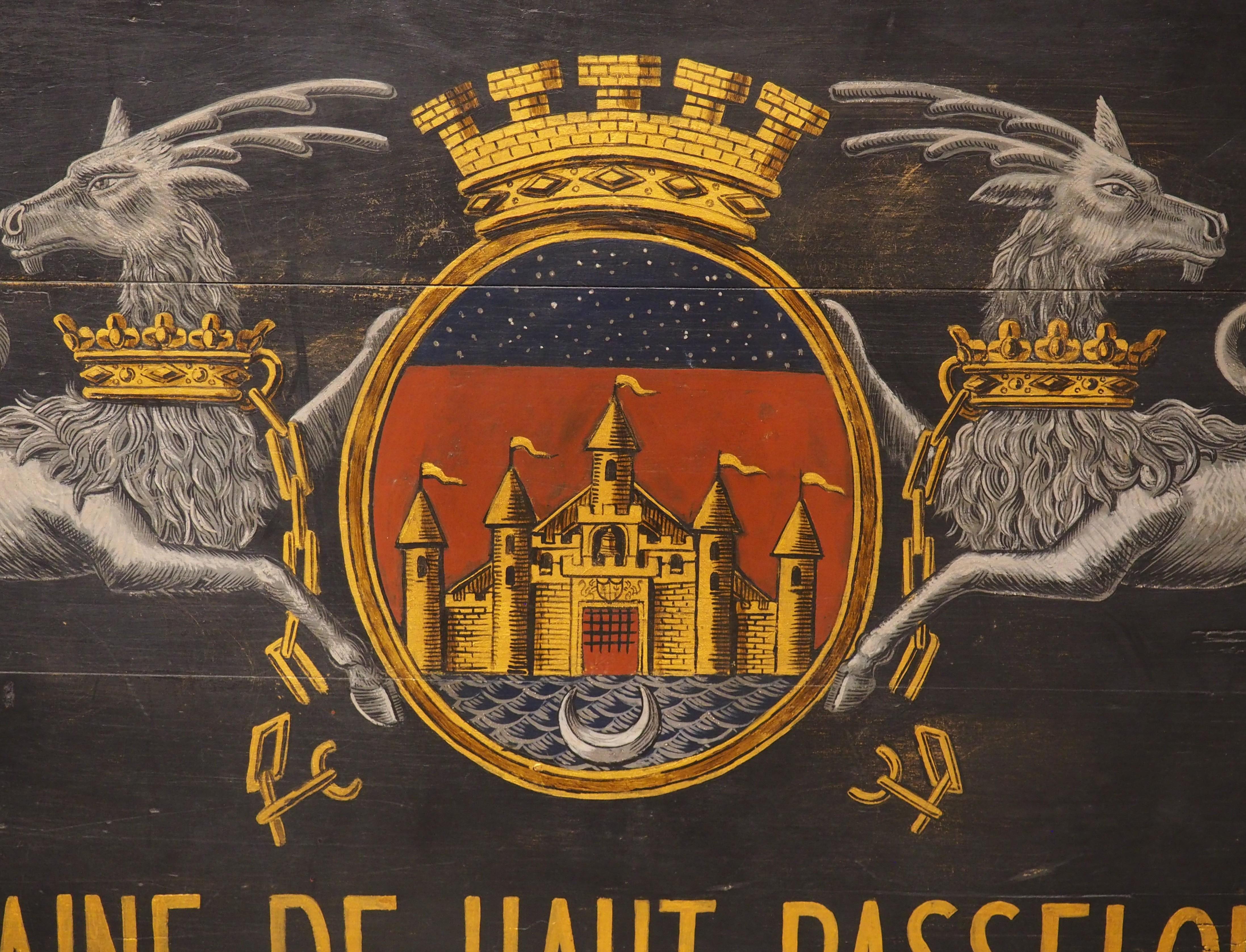 19th Century French Tilt-Top Painted Wine Tasting Table, Grand Vins de Bordeaux For Sale 4