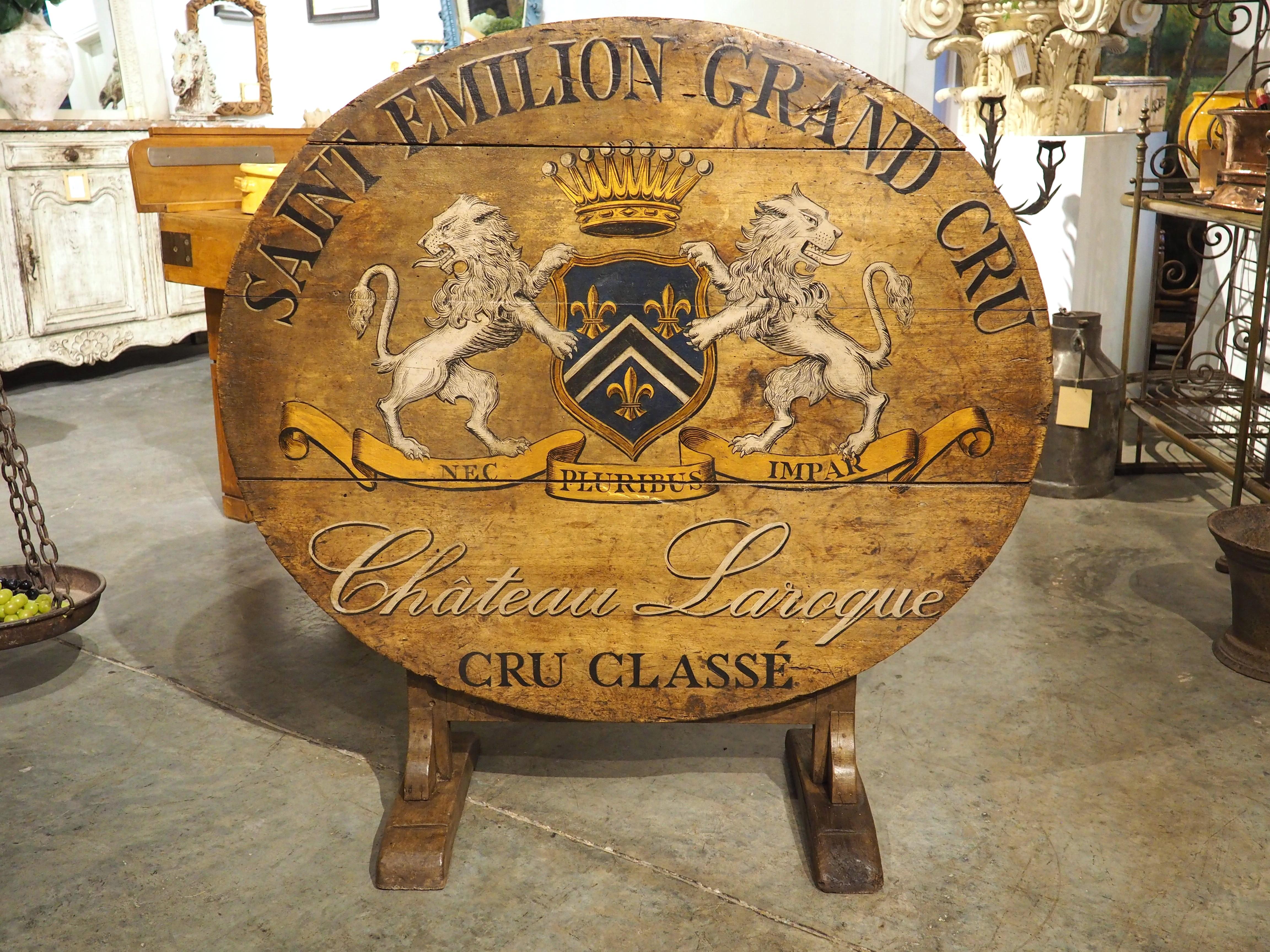 Tavolo da degustazione francese del XIX secolo, dipinto a ribalta, Saint-Emilion Grand Cru in vendita 12