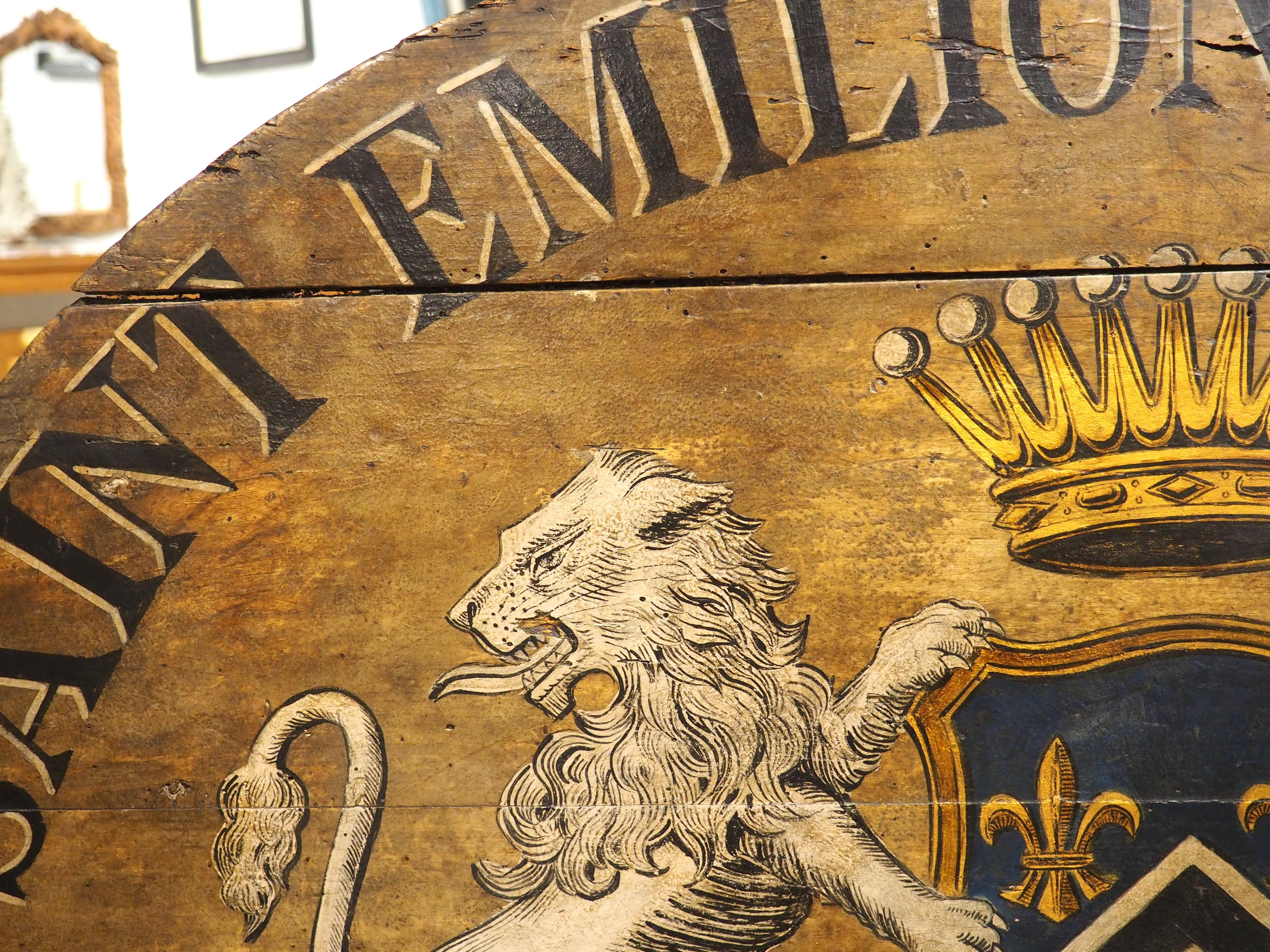 Tavolo da degustazione francese del XIX secolo, dipinto a ribalta, Saint-Emilion Grand Cru in vendita 1