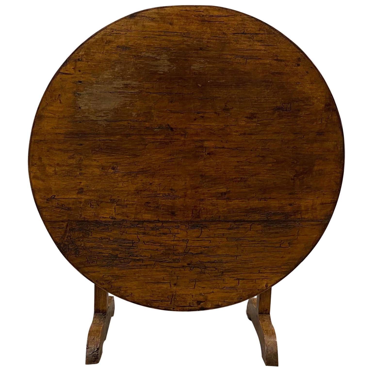 19th Century French Tilt-Top Tavern or Wine Table