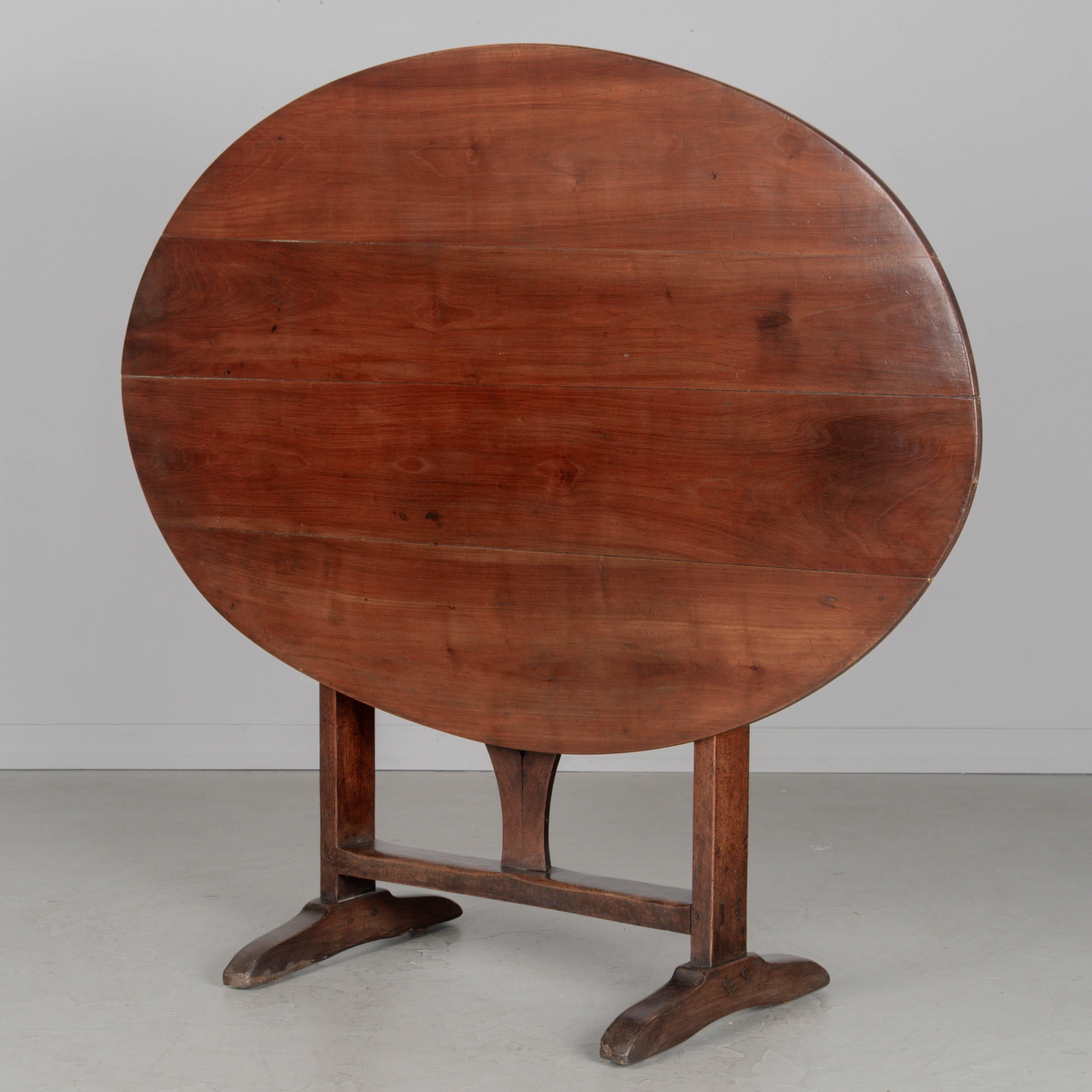 Country 19th Century French Tilt-Top Wine Tasting Table