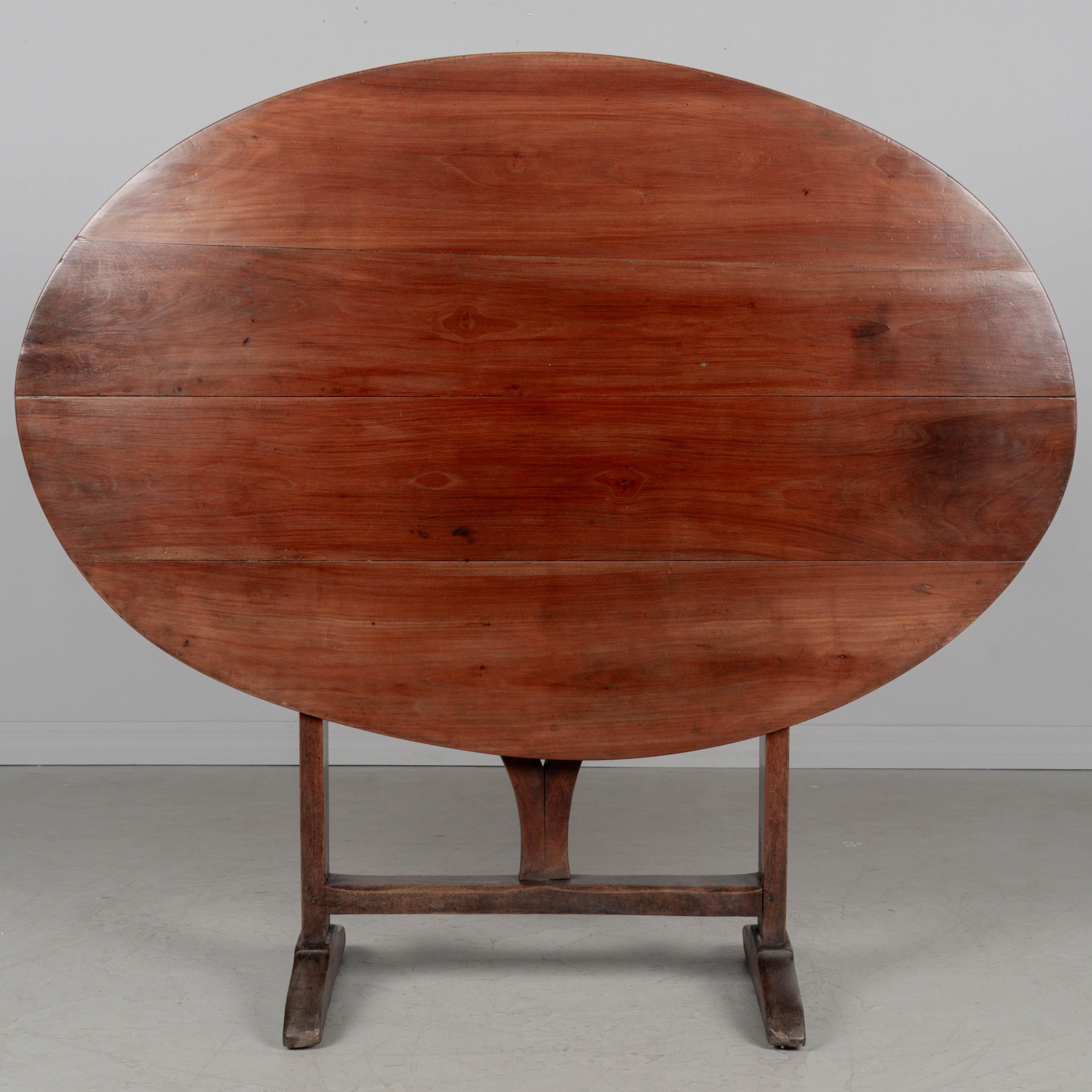 Hand-Crafted 19th Century French Tilt-Top Wine Tasting Table