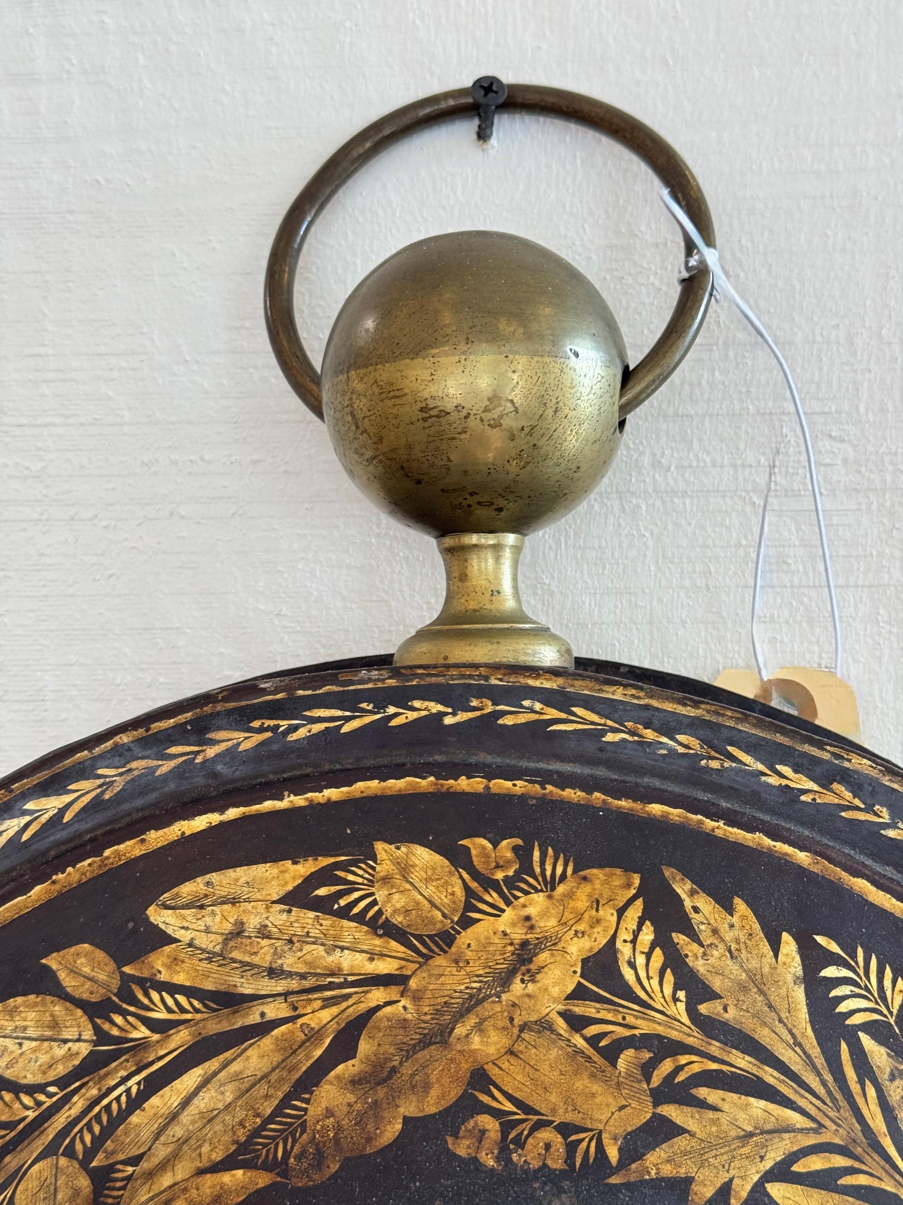 19th Century French Tôle Wall Clock For Sale 1
