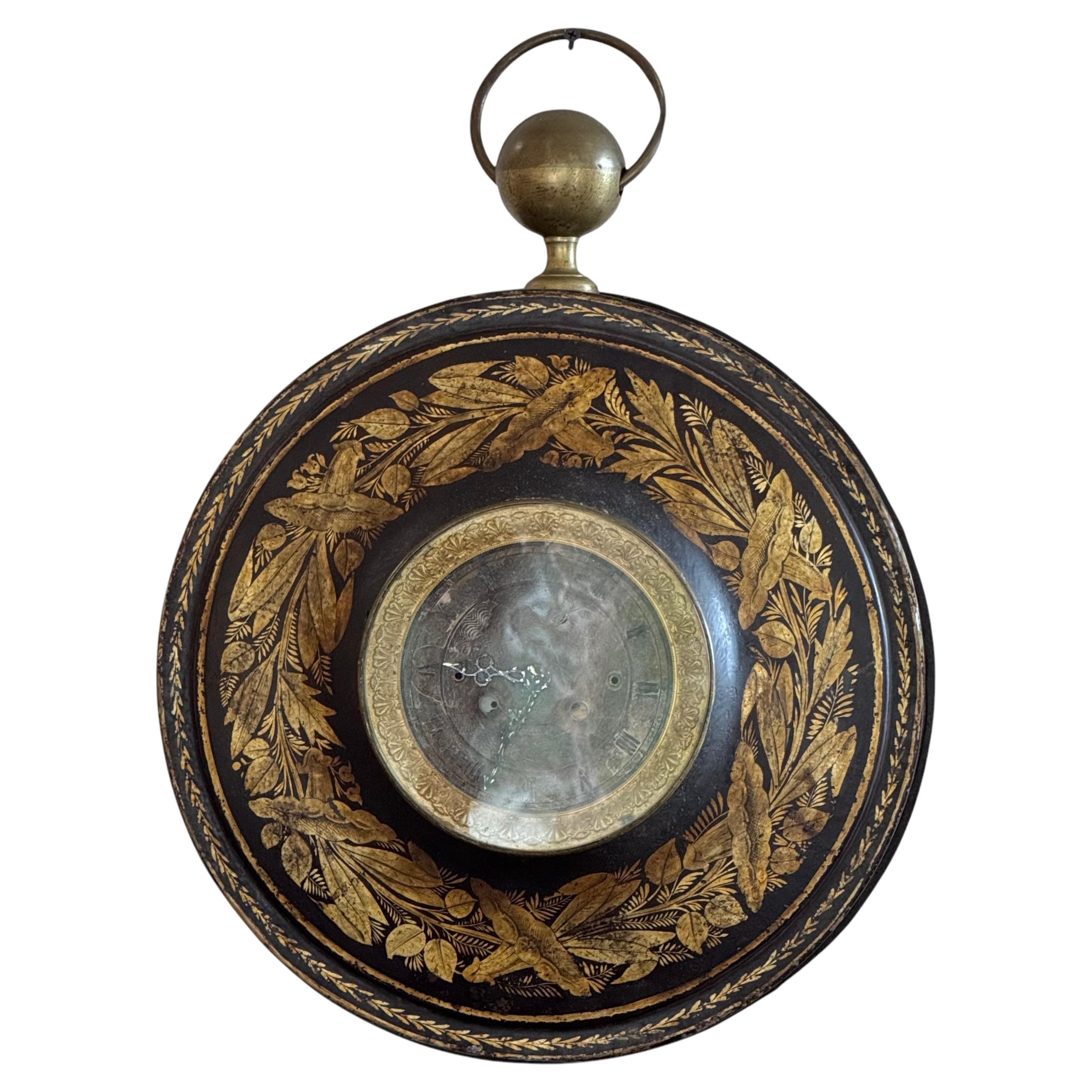 19th Century French Tôle Wall Clock