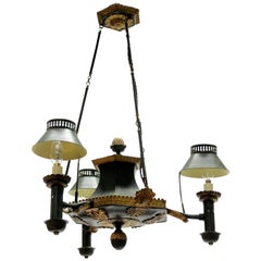 19th Century French Toleware Chandelier