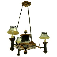 19th Century French Toleware Chandelier