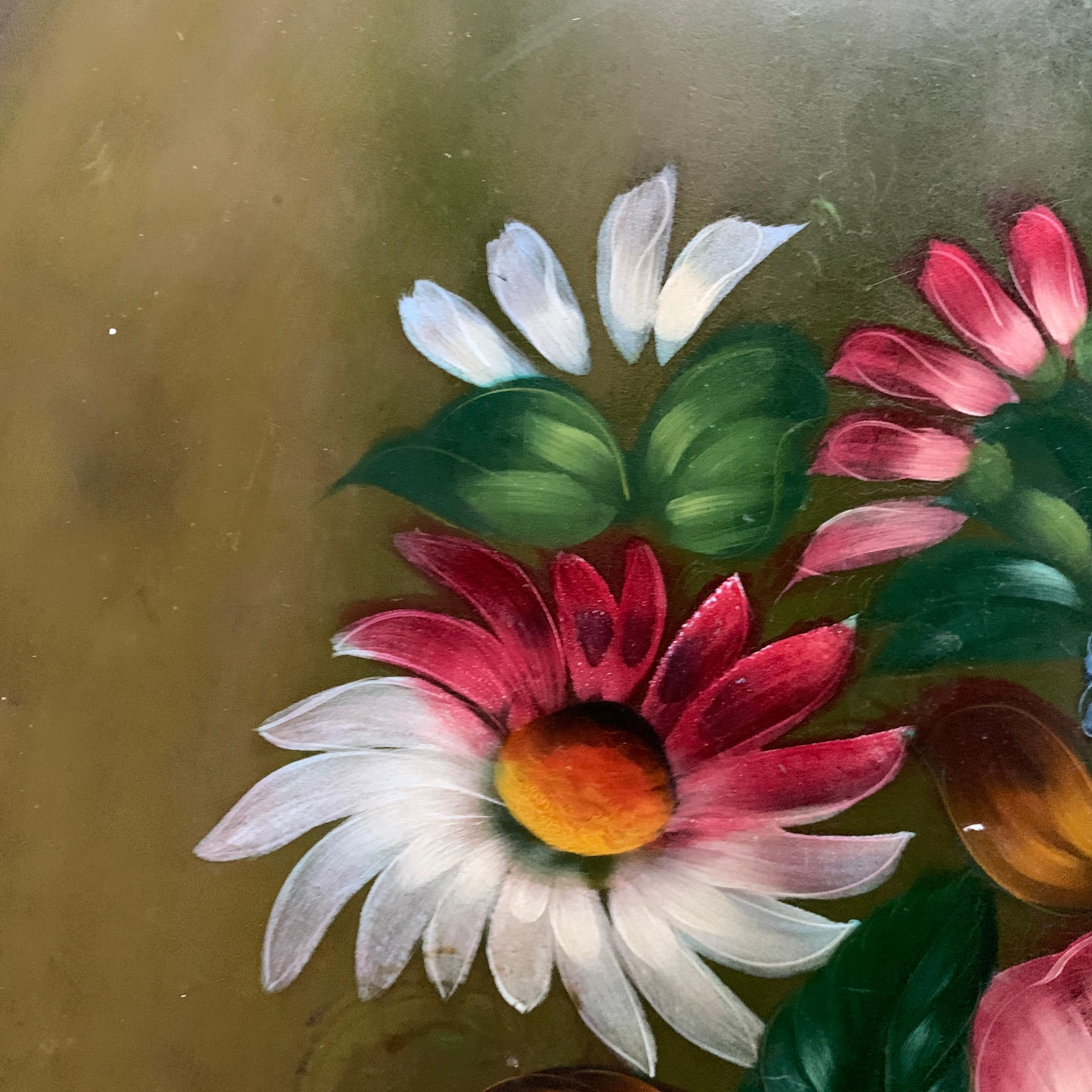 19. Jahrhundert Französisch Toleware gemalt Tablett im Angebot 8