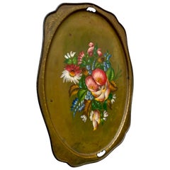 19th Century French Toleware Painted Tray